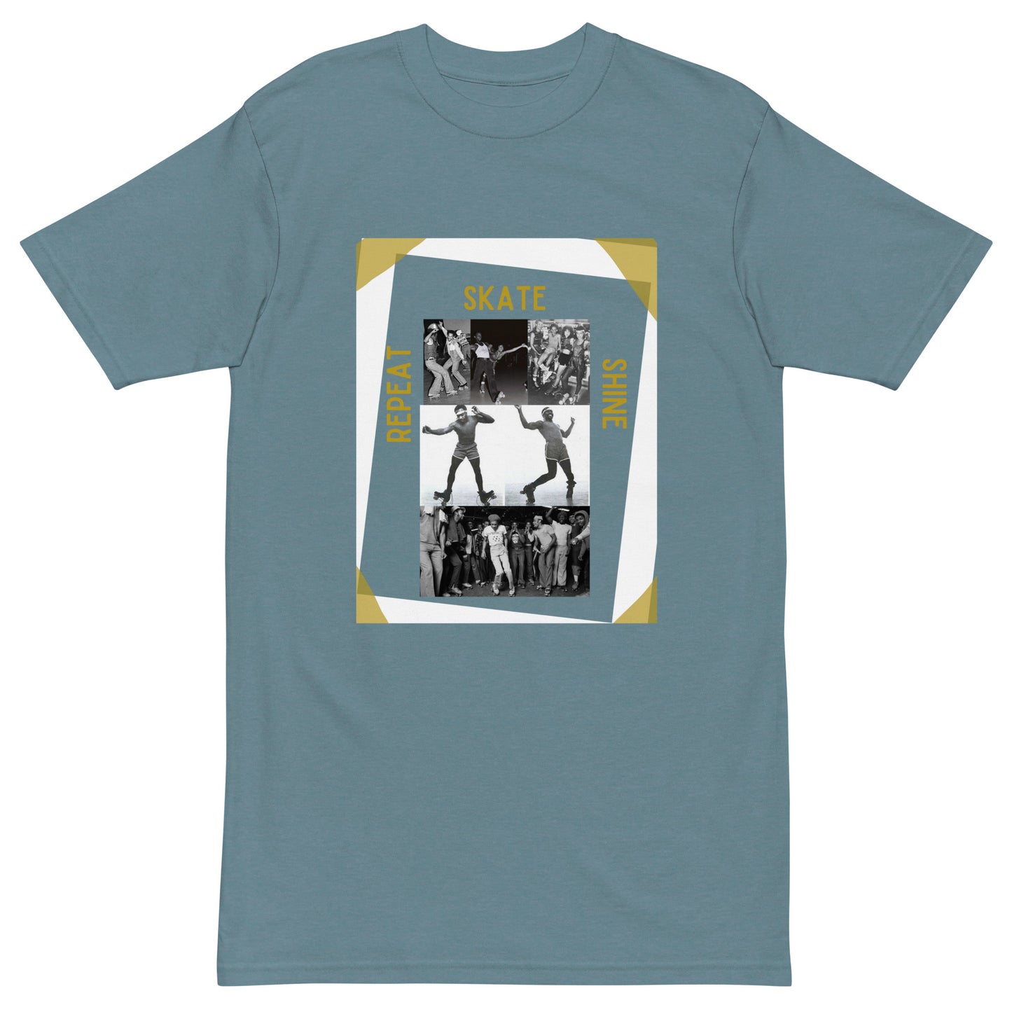 Skate Legends Men’s Premium Heavy Weight Tee - White Frame