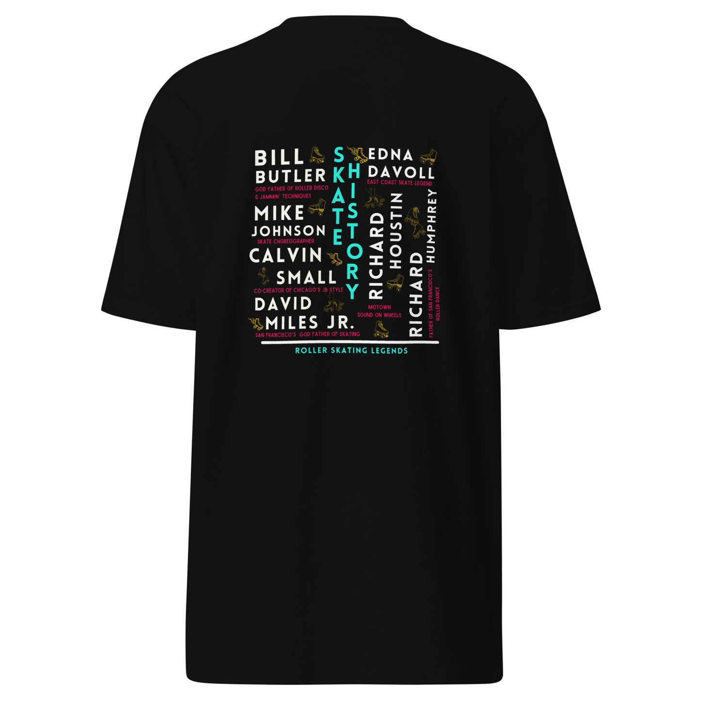 Skate Legends Men’s Premium Heavy Weight Tee - White Frame