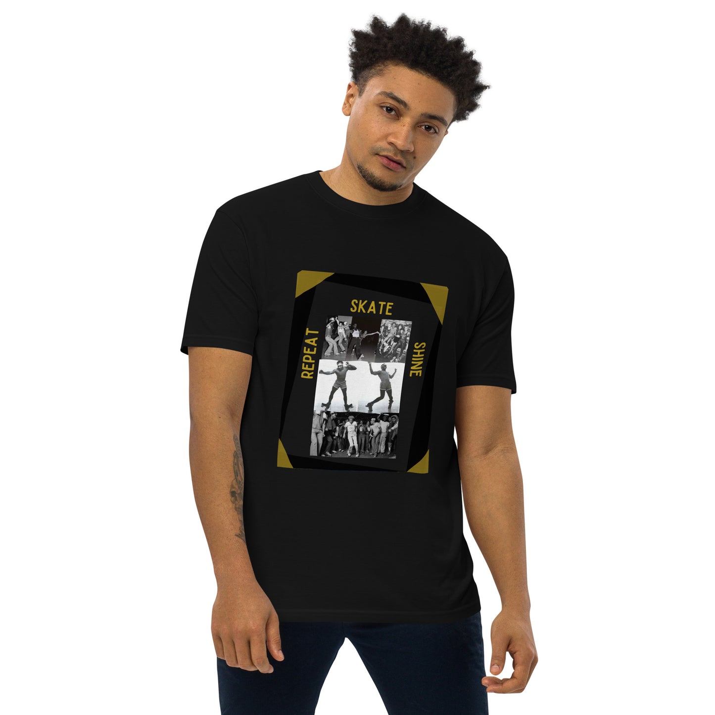 Skate Legends Men’s Premium Heavyweight Tee - Blk Frame