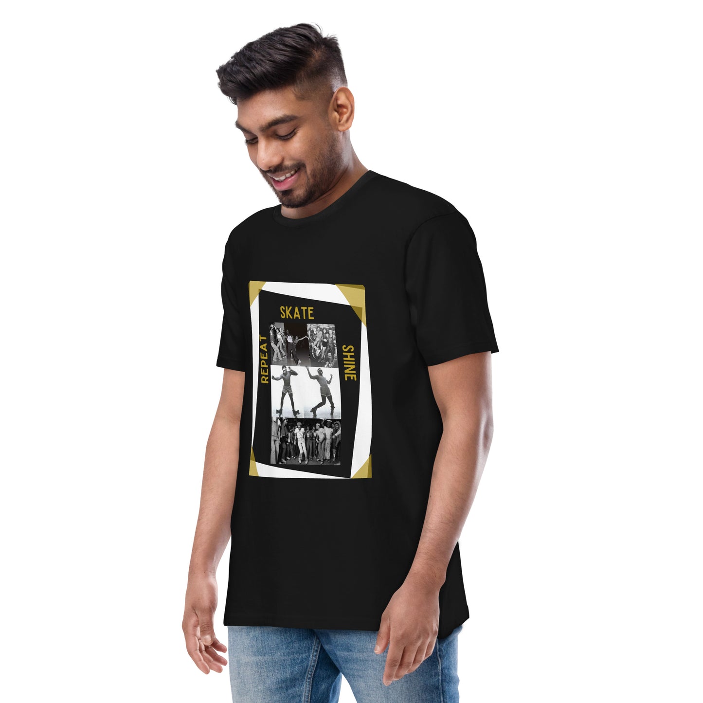 Skate Legends Men’s Premium Heavy Weight Tee - White Frame