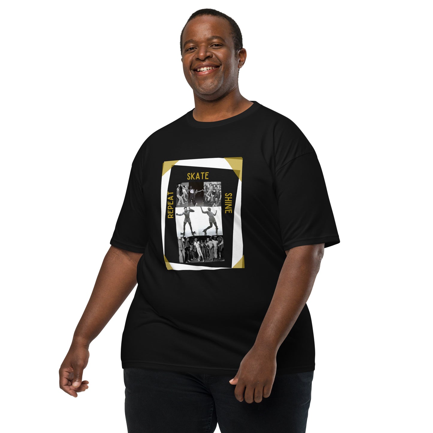 Skate Legends Men’s Premium Heavy Weight Tee - White Frame