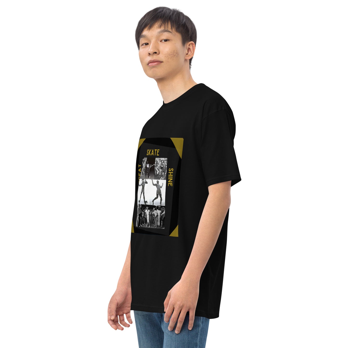 Skate Legends Men’s Premium Heavyweight Tee - Blk Frame