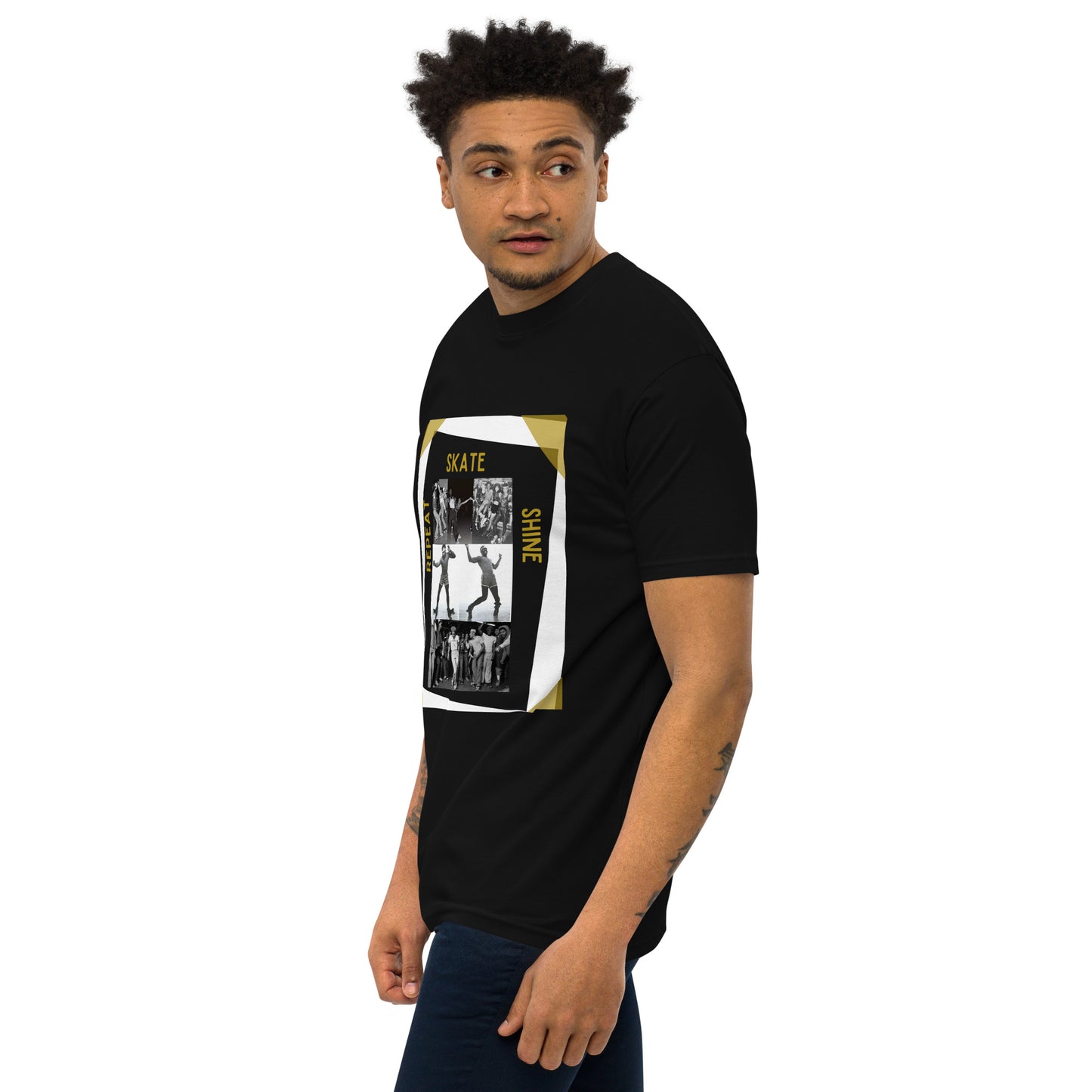 Skate Legends Men’s Premium Heavy Weight Tee - White Frame