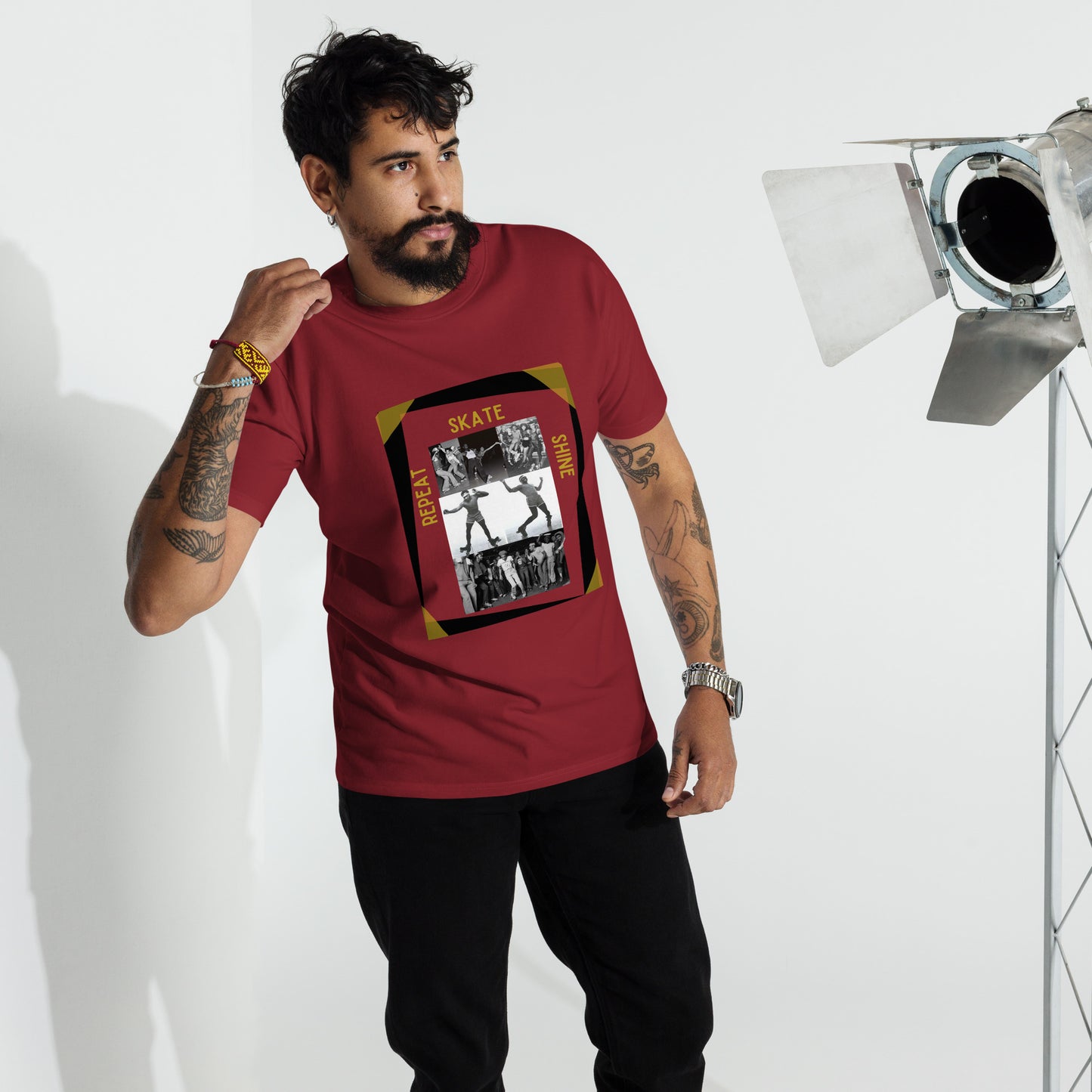 Skate Legends Men’s Premium Heavyweight Tee - Blk Frame