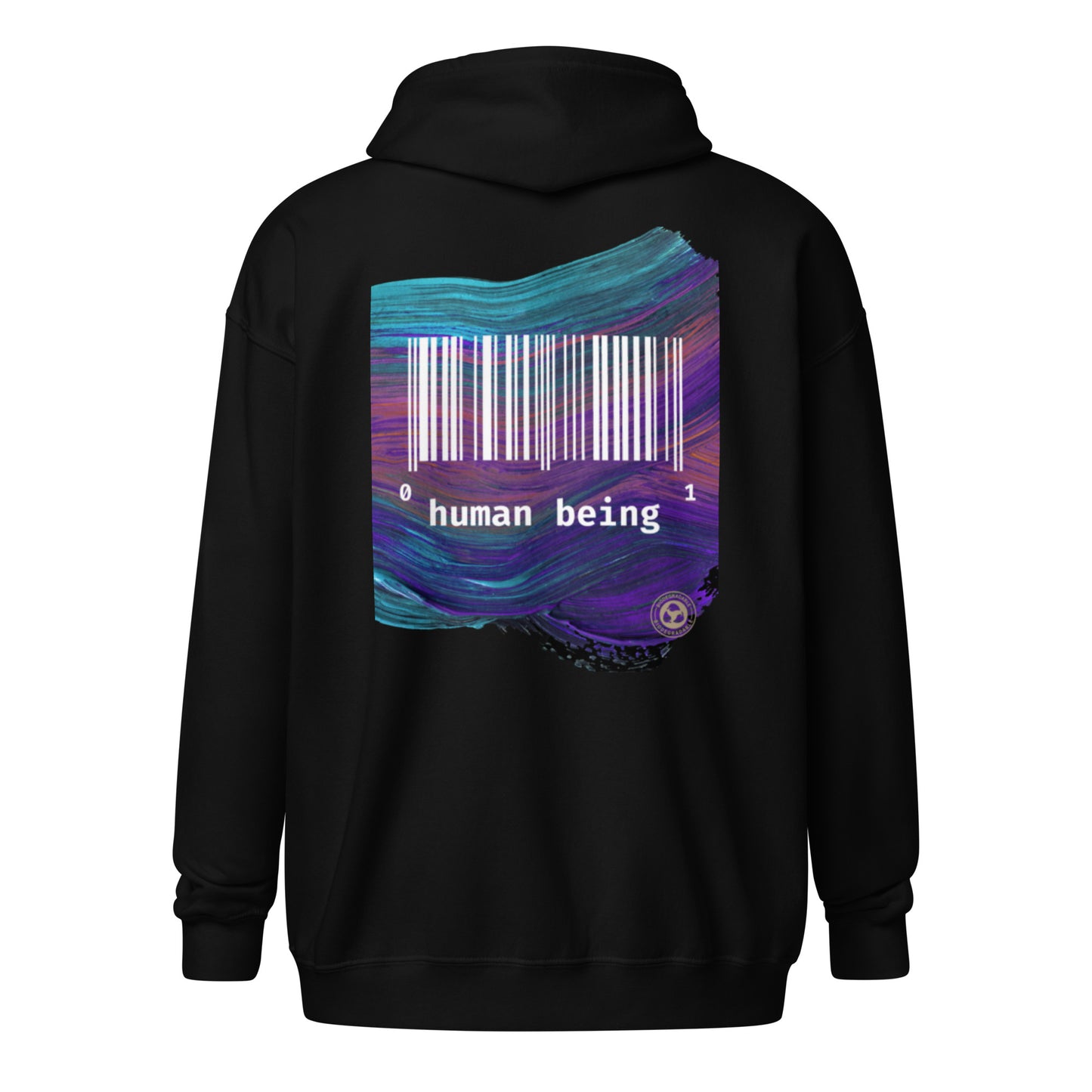 Human Being Purple Stroke Unisex Heavy Blend Unisex Front Zip Hoodie