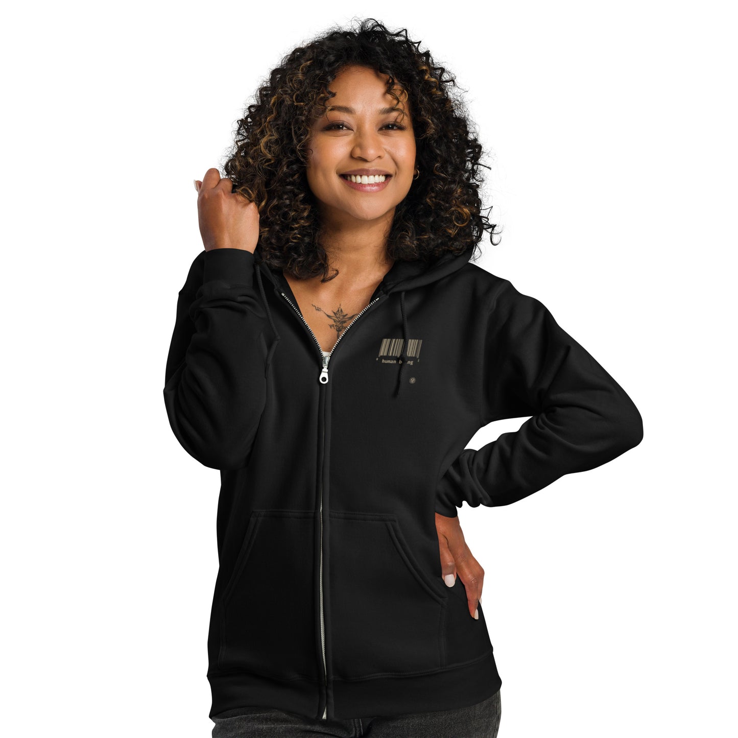 Human Being Purple Stroke Unisex Heavy Blend Unisex Front Zip Hoodie