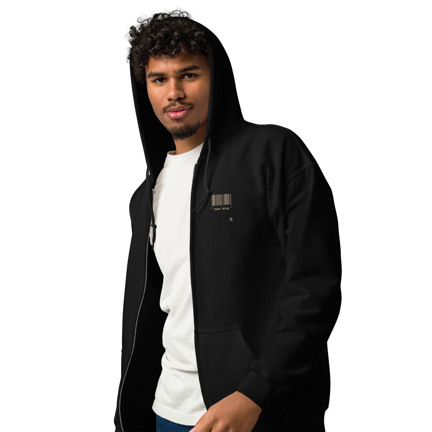 Human Being Purple Stroke Unisex Heavy Blend Unisex Front Zip Hoodie