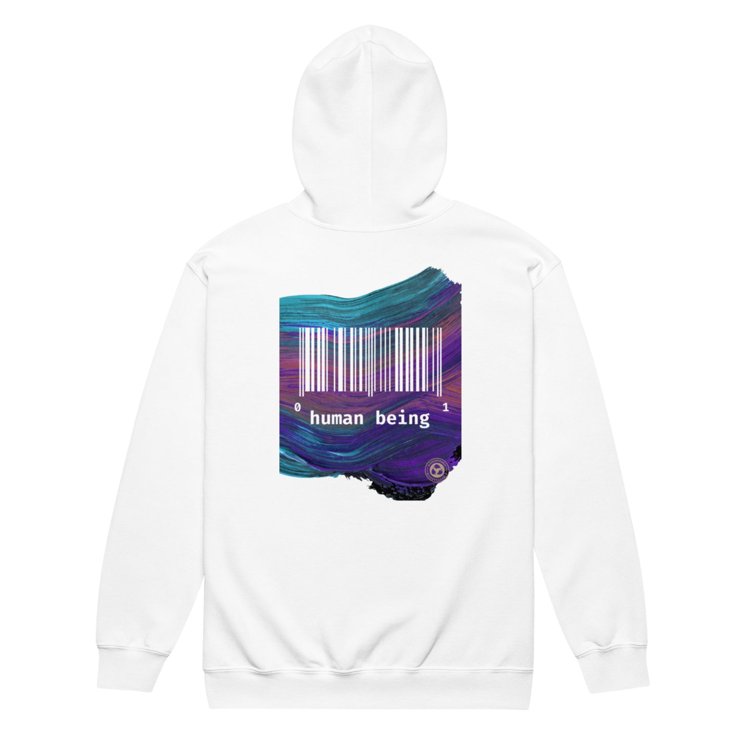 Human Being Purple Stroke Unisex Heavy Blend Unisex Front Zip Hoodie