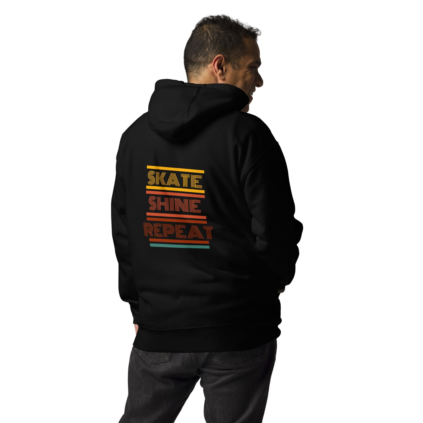 Human Being UPC Skate Shine Repeat Retro Unisex Hoodie