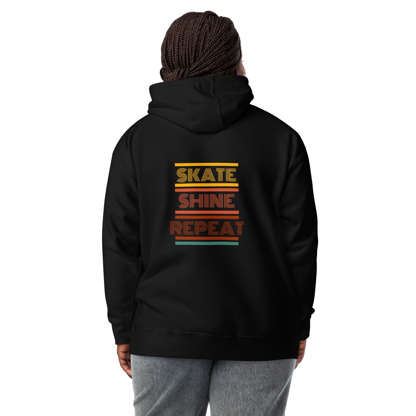 Human Being UPC Skate Shine Repeat Retro Unisex Hoodie