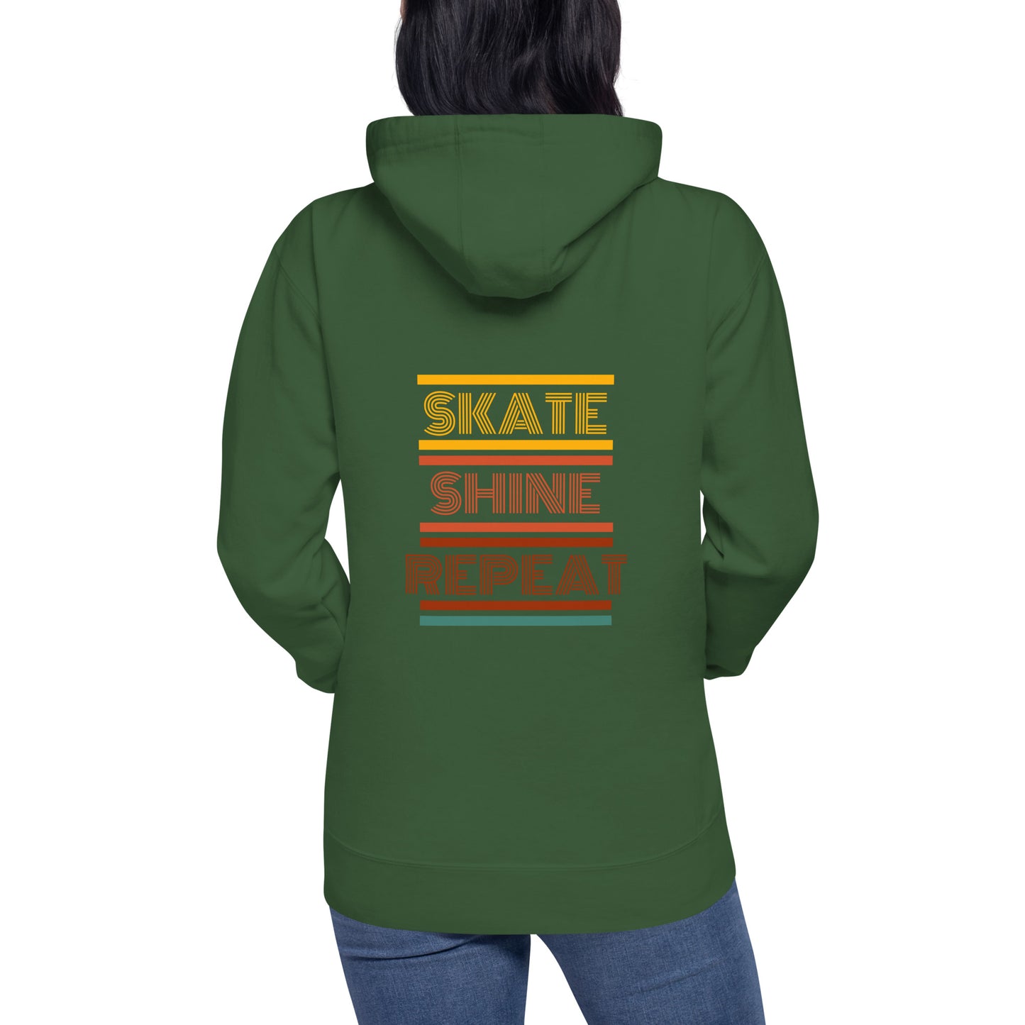 Human Being UPC Skate Shine Repeat Retro Unisex Hoodie