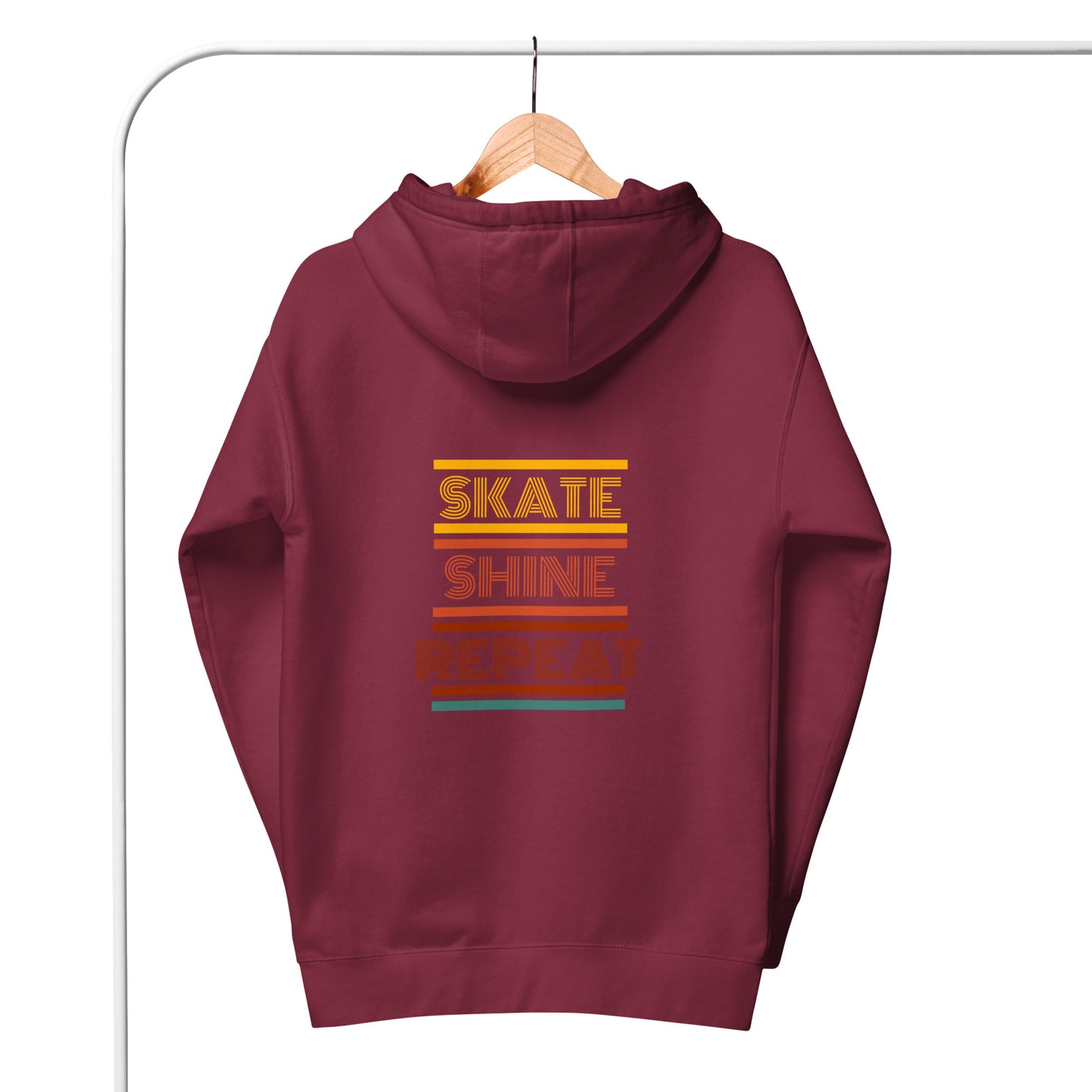 Human Being UPC Skate Shine Repeat Retro Unisex Hoodie