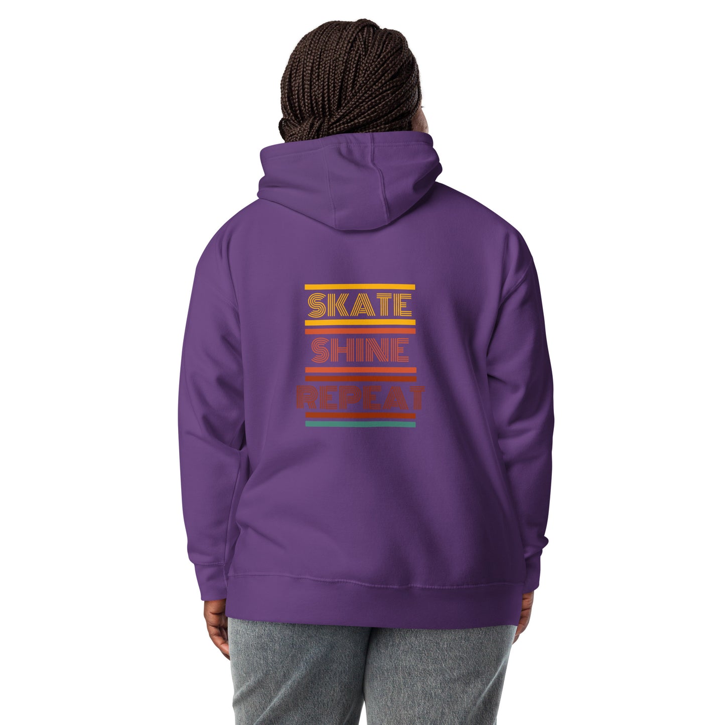 Human Being UPC Skate Shine Repeat Retro Unisex Hoodie