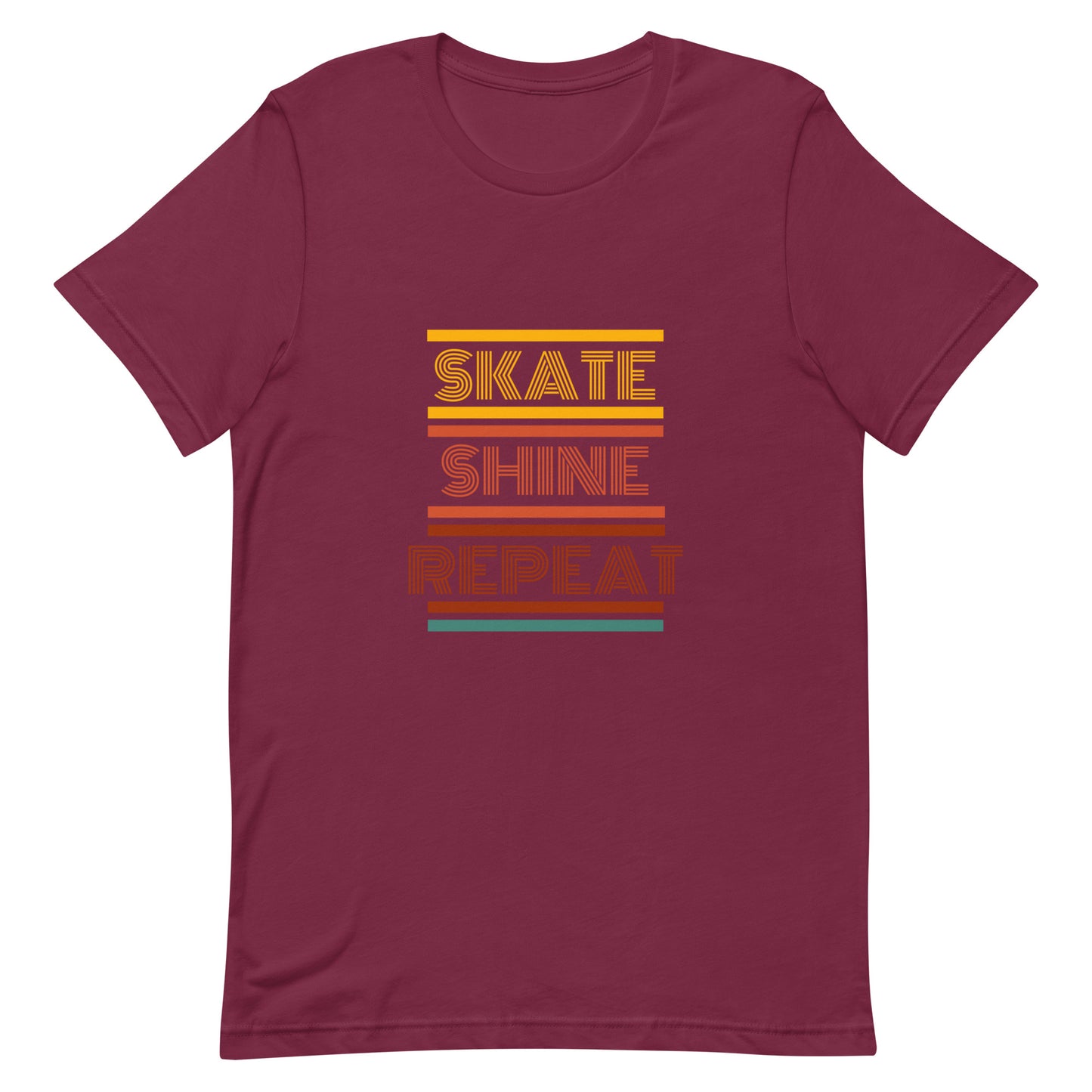 Skate Shine Repeat 'Retro' Unisex t-shirt