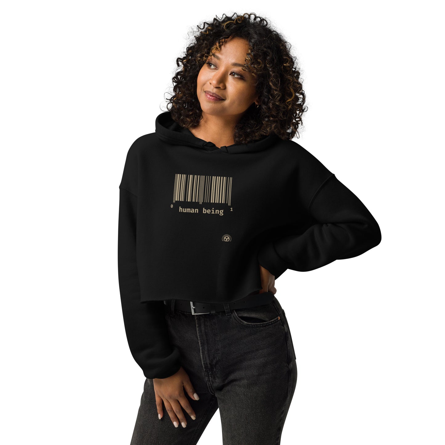 Human Being UPC Crop Hoodie