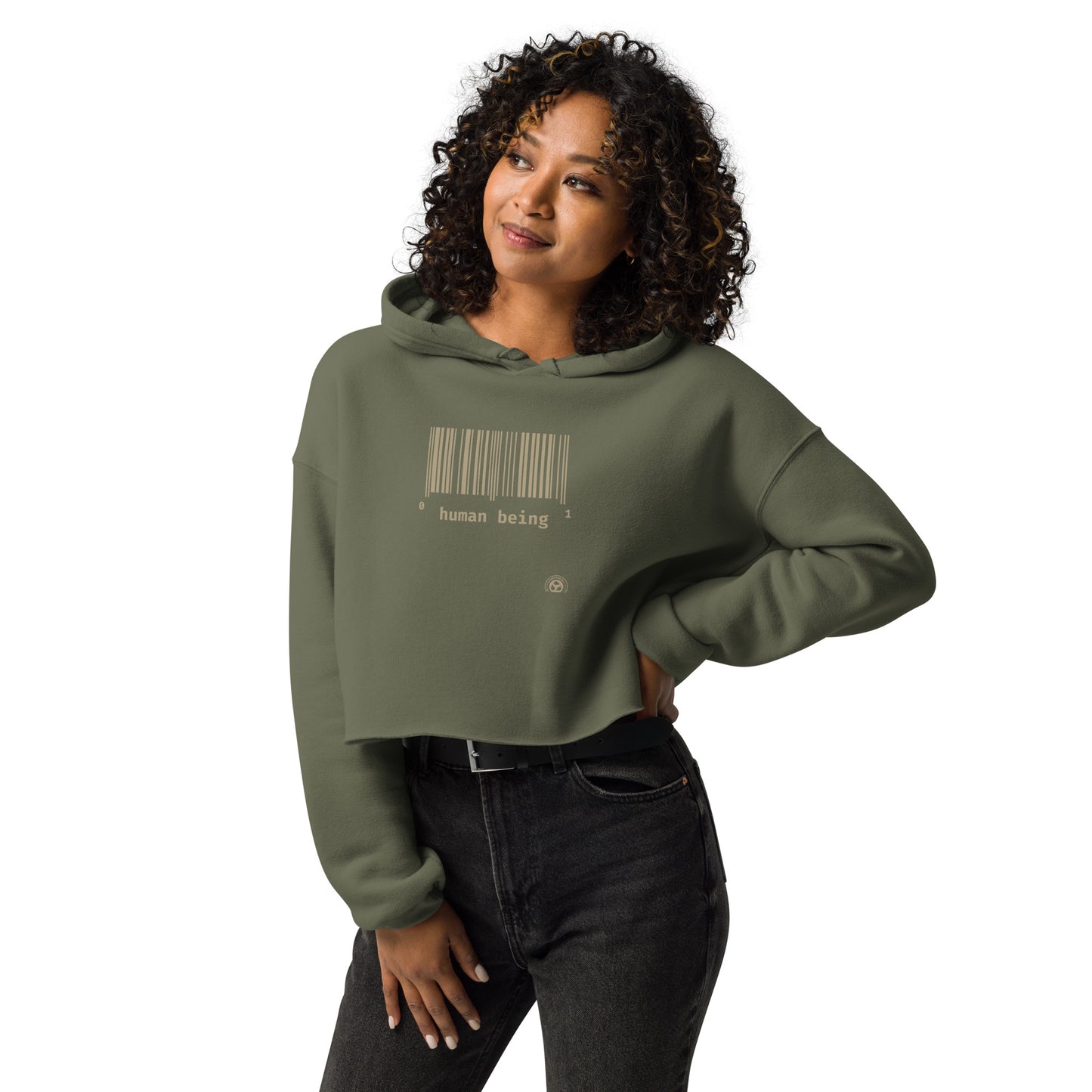 Human Being UPC Crop Hoodie