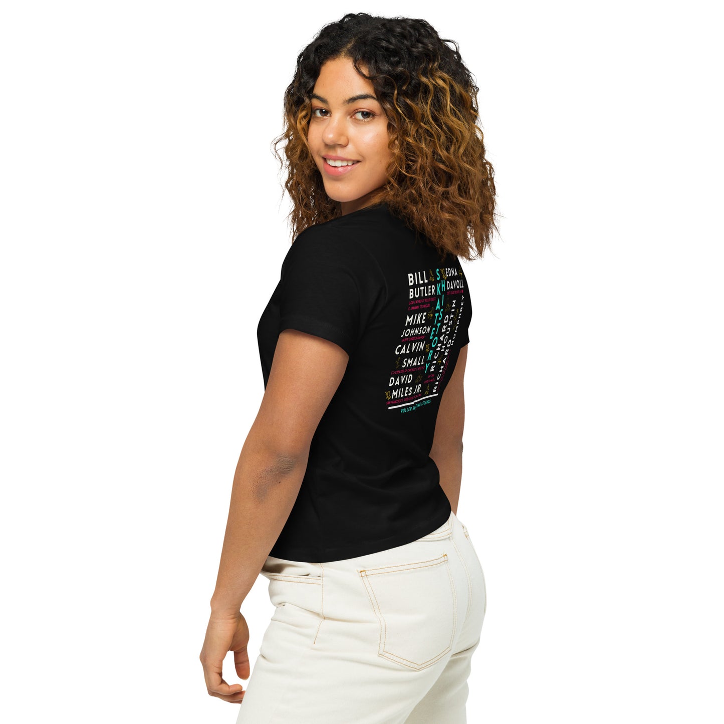 Skate Legends - Women's High Waisted Special Edition Tee - Purple Frame