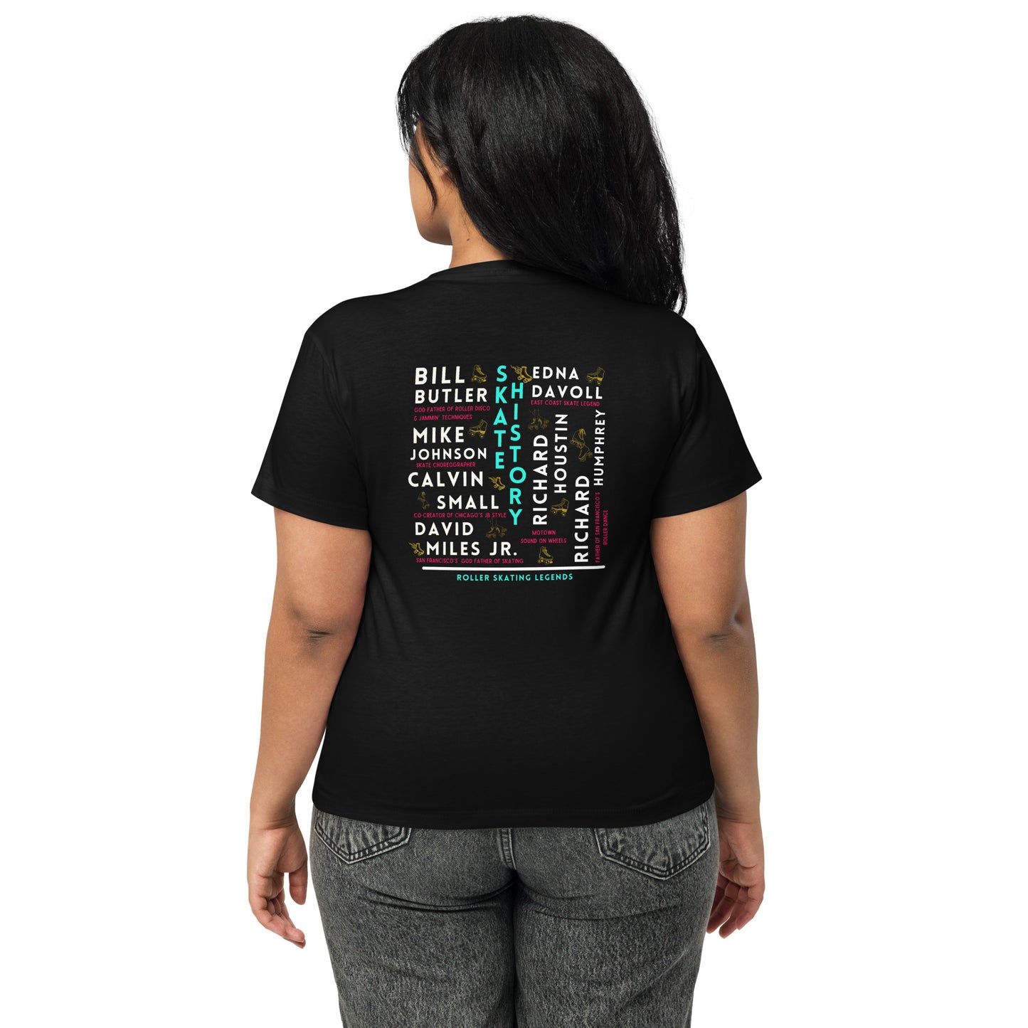 Skate Legends Women's High Waisted Special Edition Tee- Blk Frame