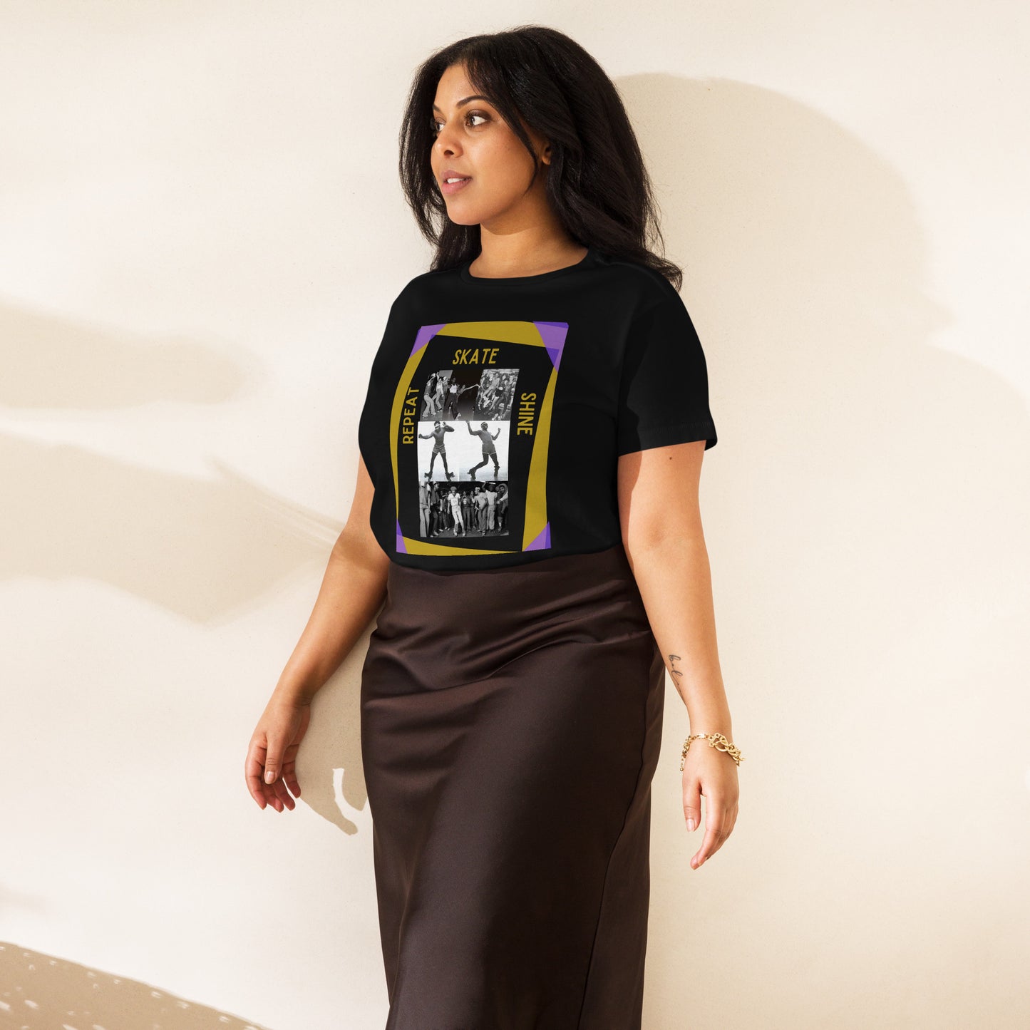 Skate Legends - Women's High Waisted Special Edition Tee - Purple Frame