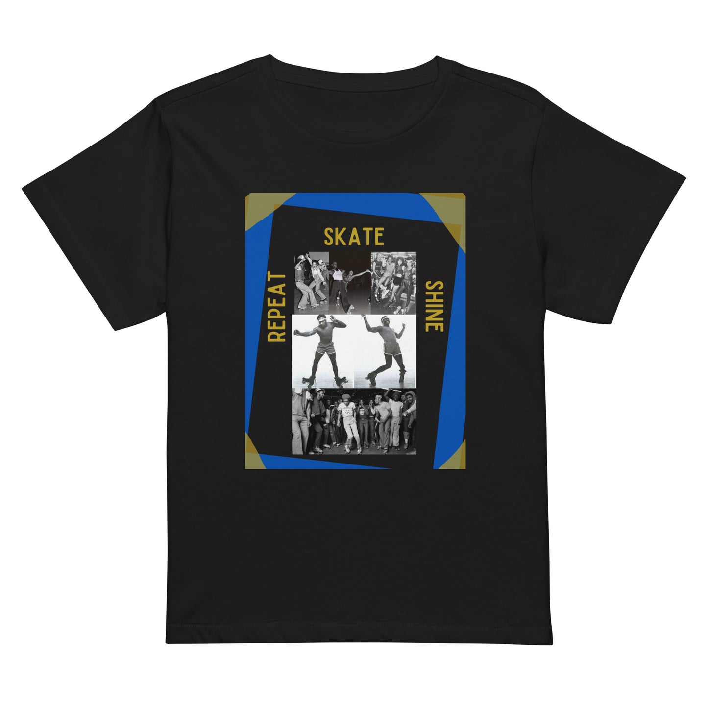Skate Legends Women's High Waisted Special Edition Tee - - Blue Frame