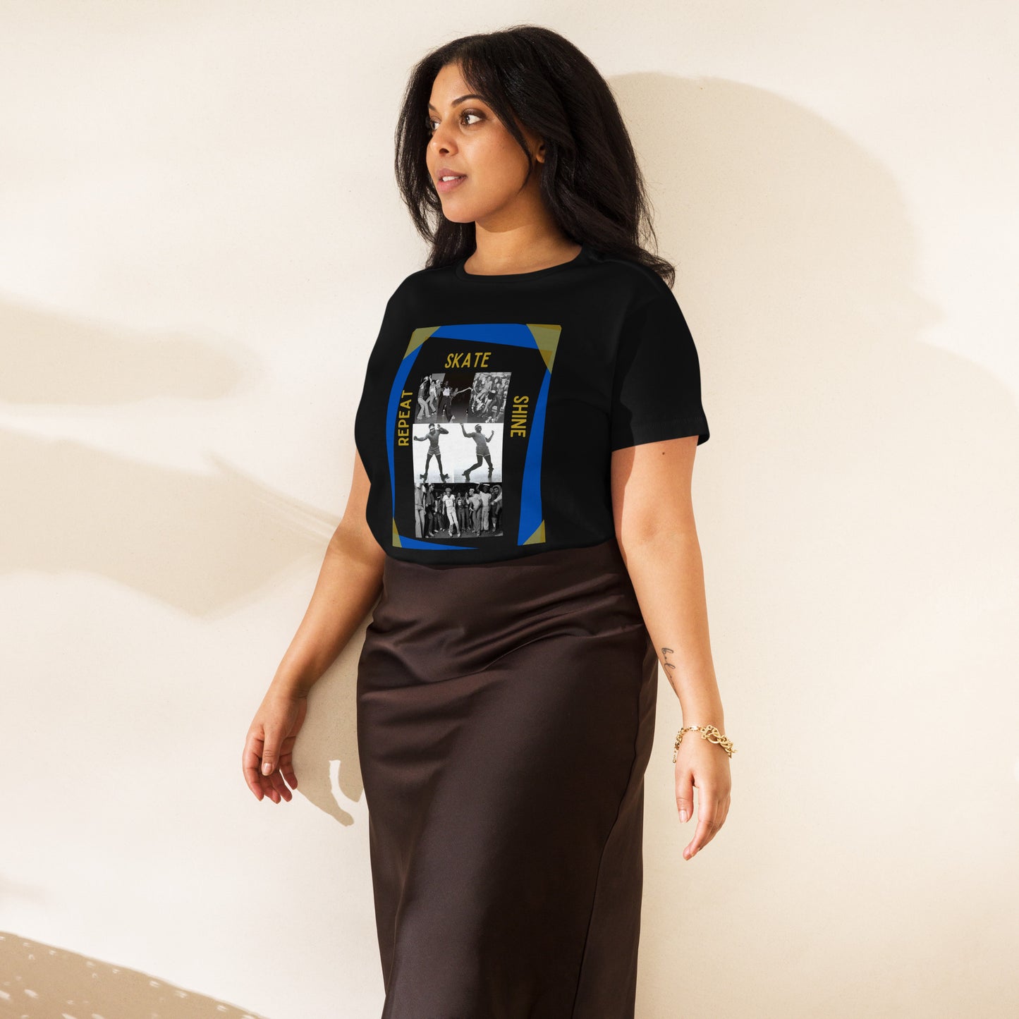 Skate Legends Women's High Waisted Special Edition Tee - - Blue Frame