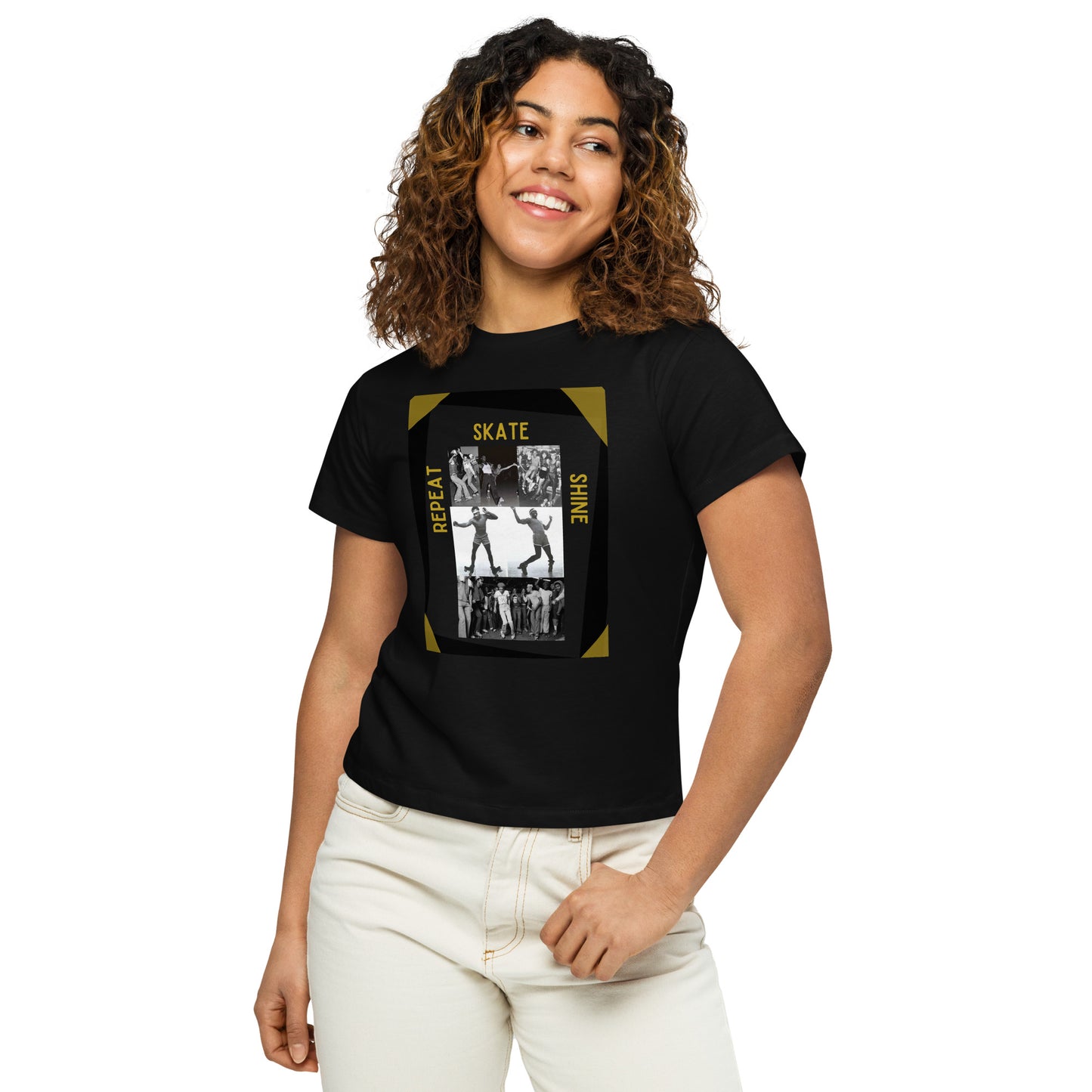 Skate Legends Women's High Waisted Special Edition Tee- Blk Frame