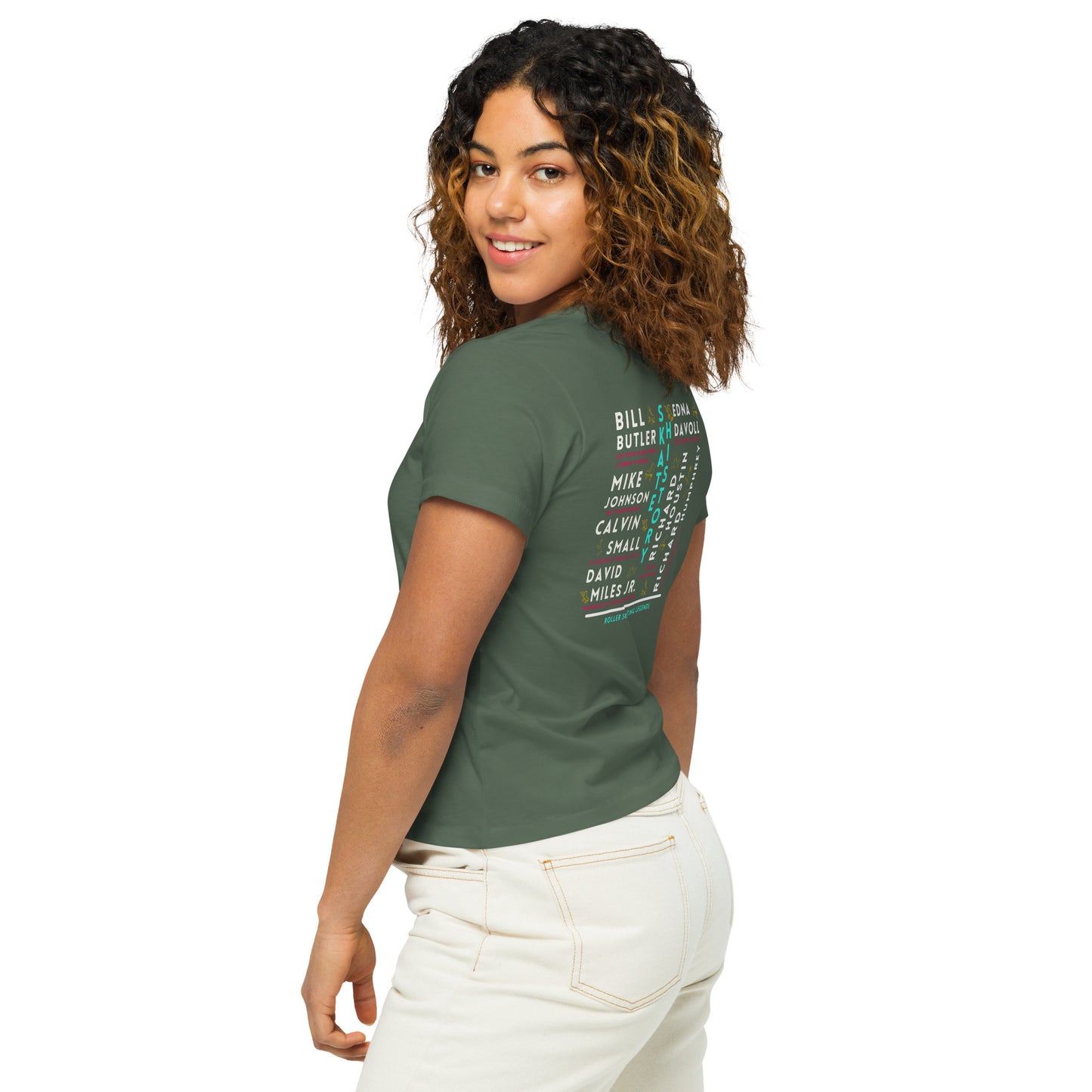Skate Legends Women's High Waisted Special Edition Tee- Blk Frame