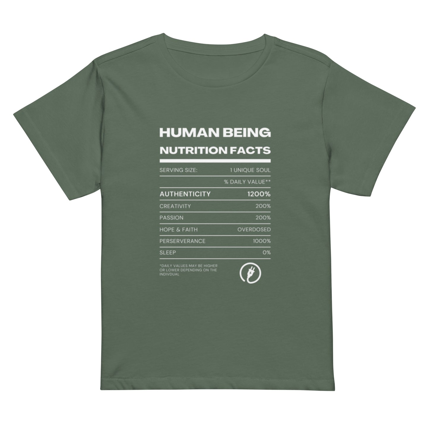 Human Being Nutrition Facts - Women’s High-waisted Tee