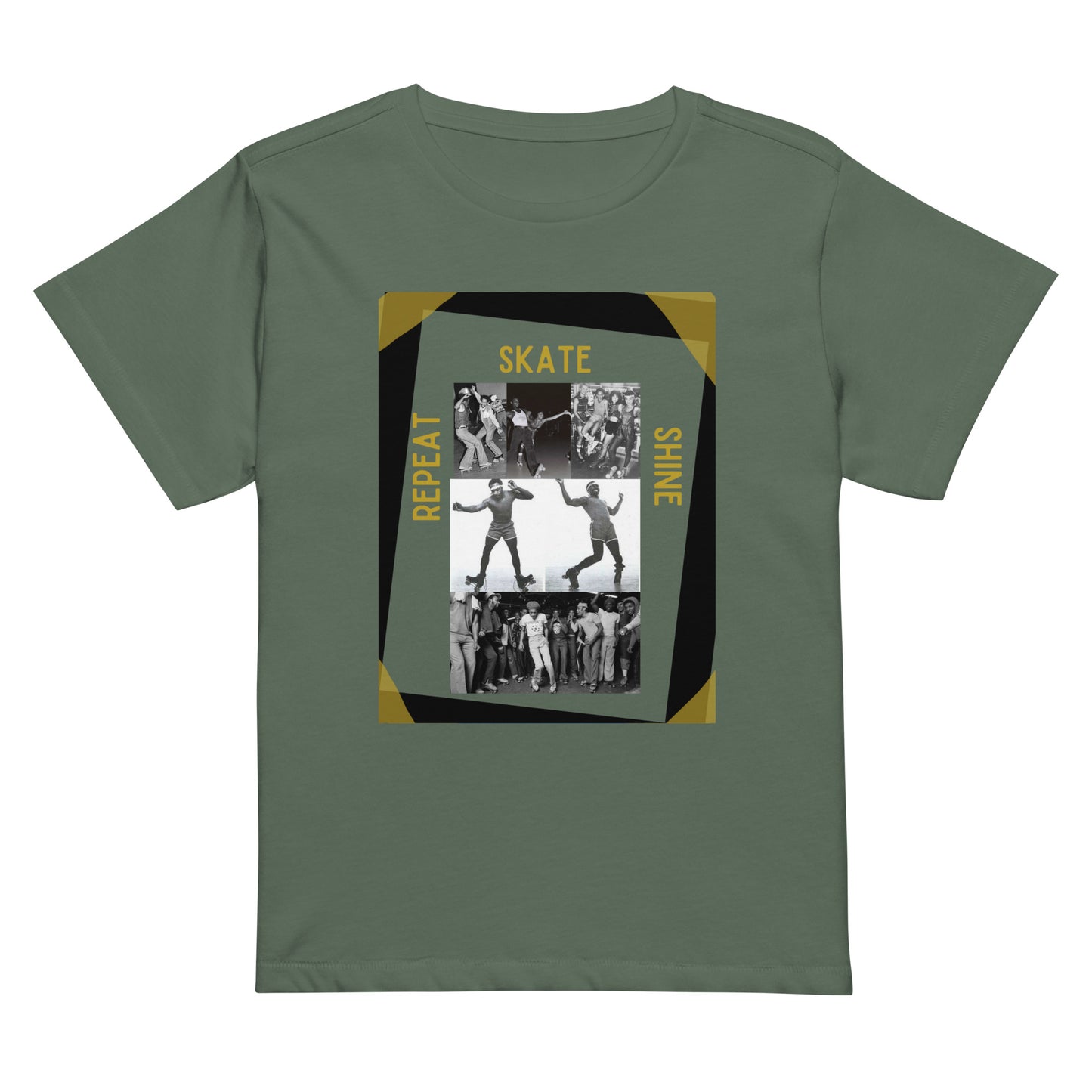 Skate Legends Women's High Waisted Special Edition Tee- Blk Frame