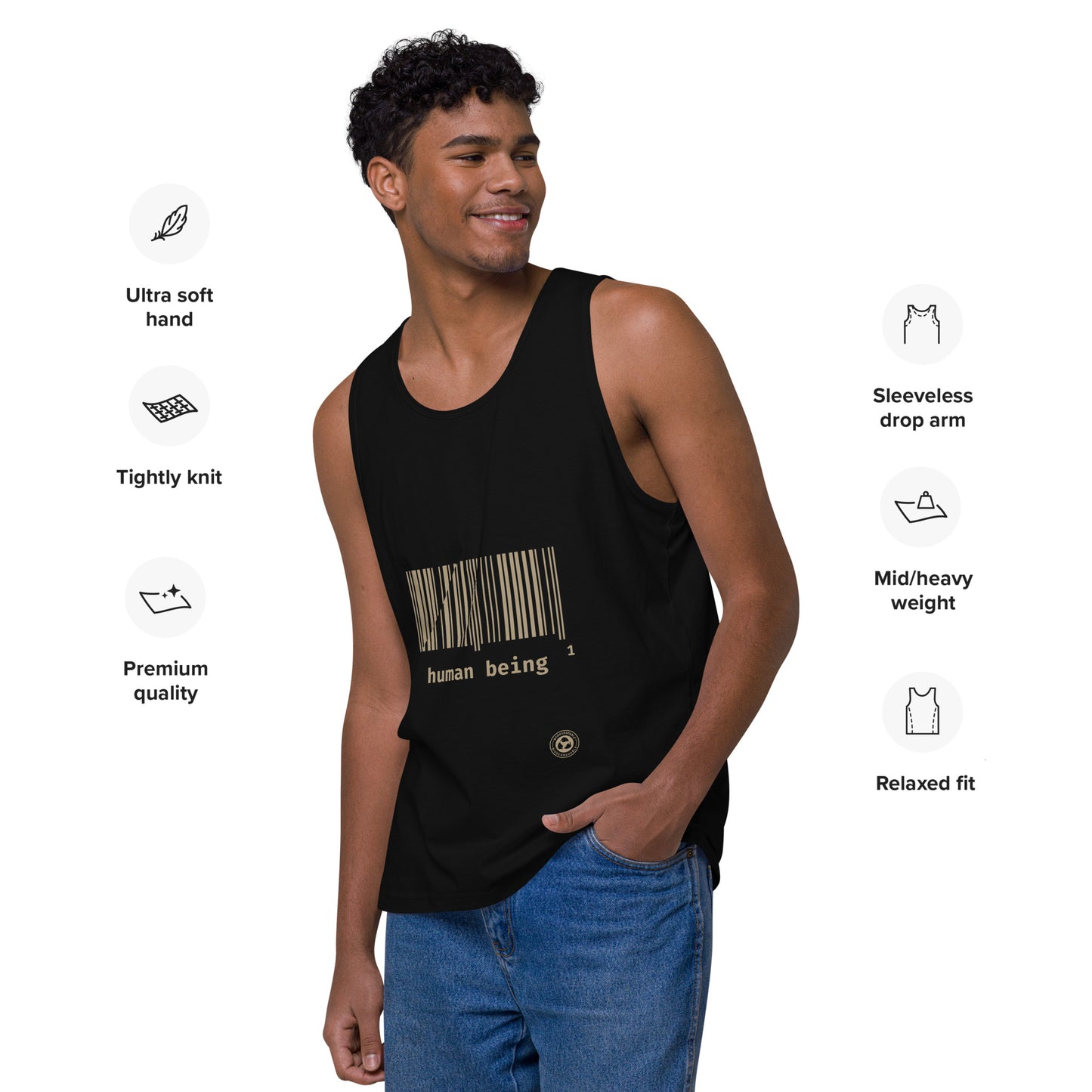 Human Being UPC Men’s Premium Tank Top