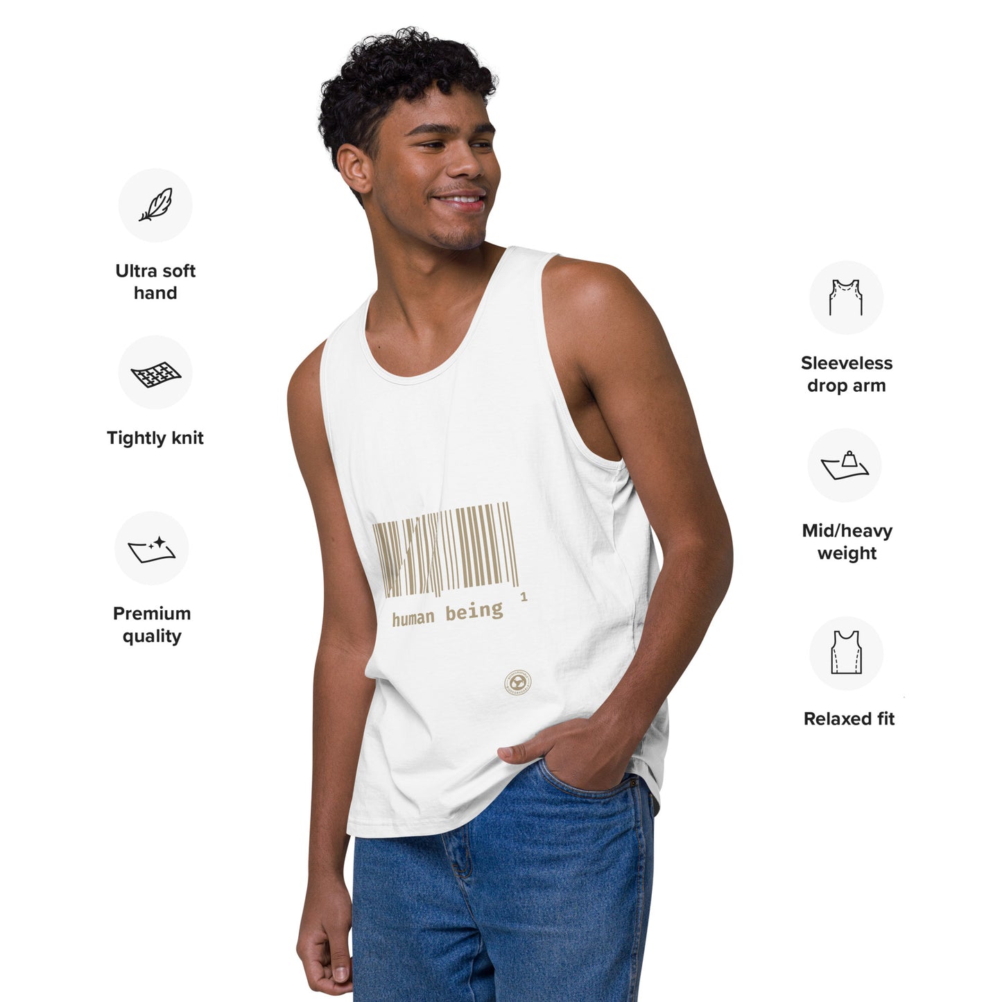 Human Being UPC Men’s Premium Tank Top