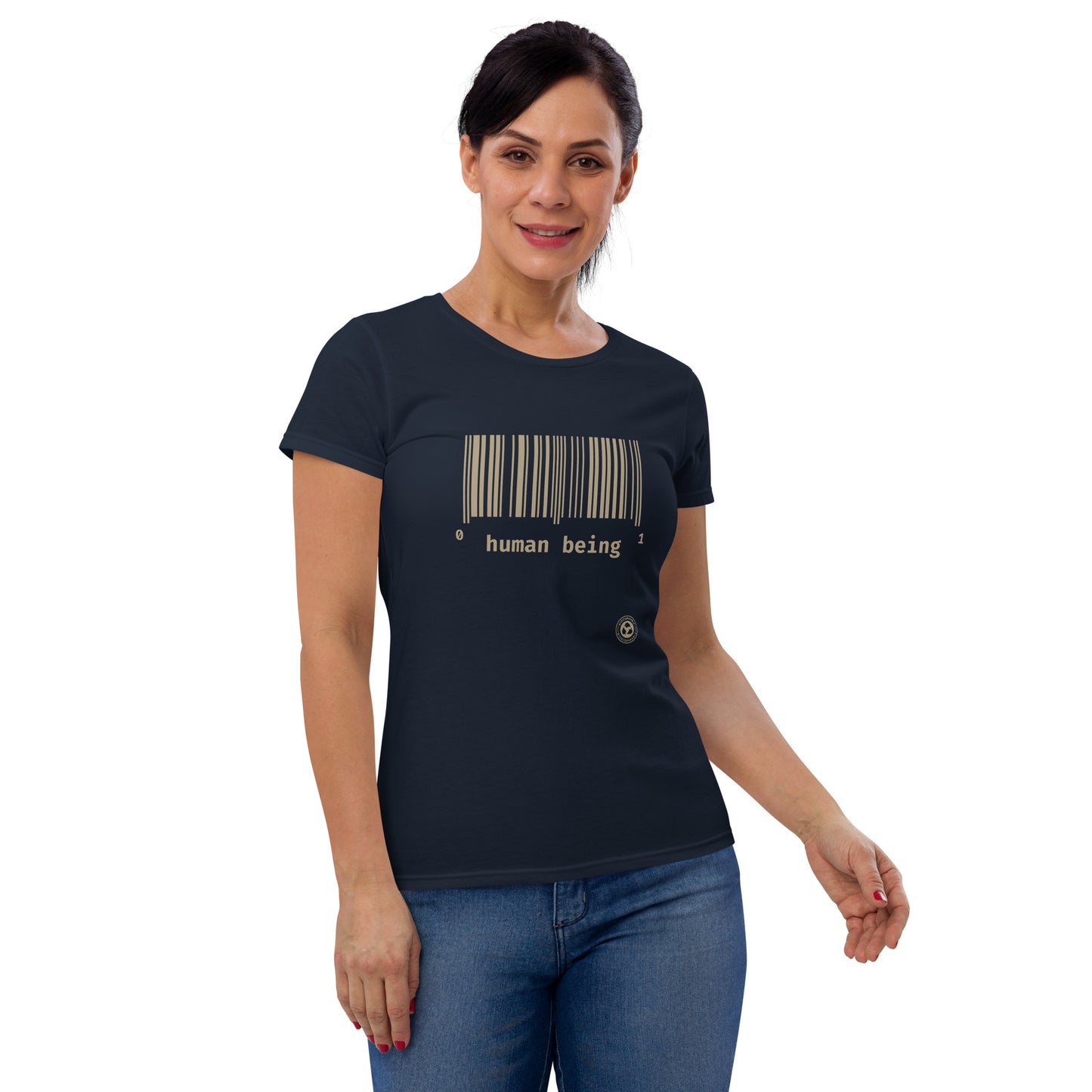 Human Being UPC Code Women's Short Sleeve T-shirt