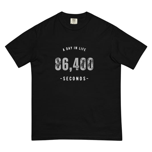 86,400 - A Day In Life Men's Garment-dyed Heavyweight t-shirt