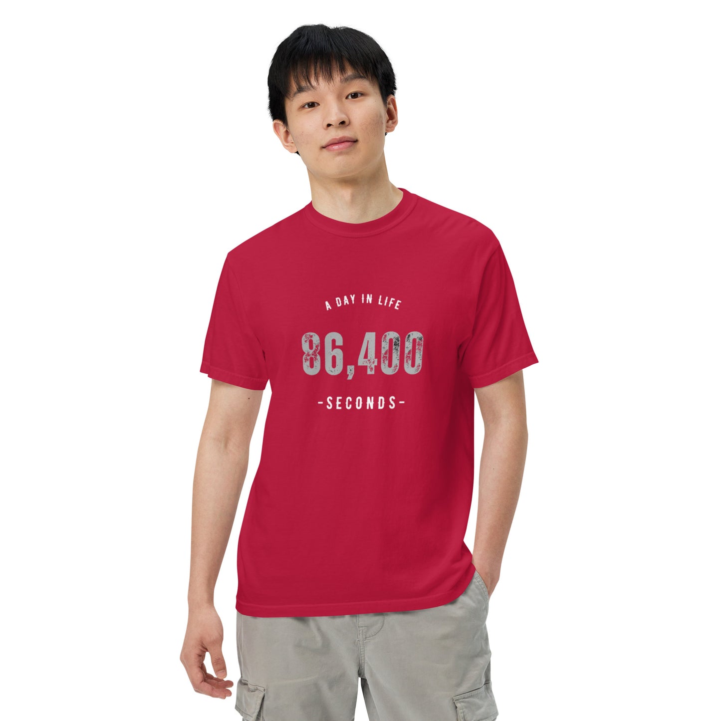 86,400 - A Day In Life Men's Garment-dyed Heavyweight t-shirt