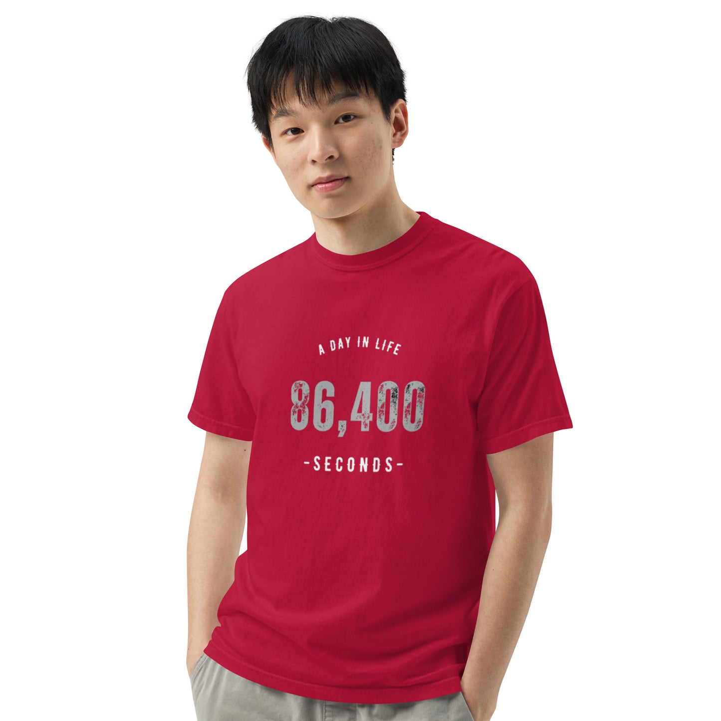 86,400 - A Day In Life Men's Garment-dyed Heavyweight t-shirt