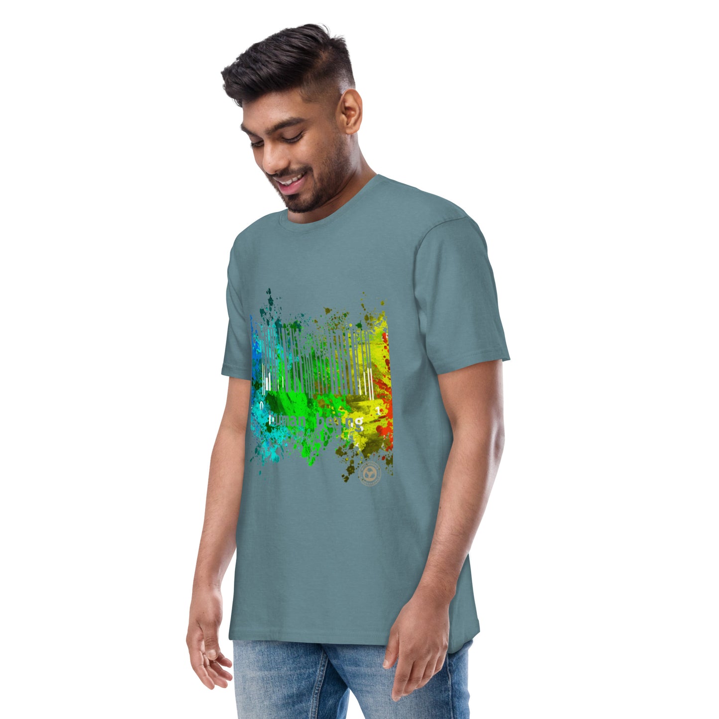 Human Being UPC Splatter Matter Men’s Premium Heavyweight Tee