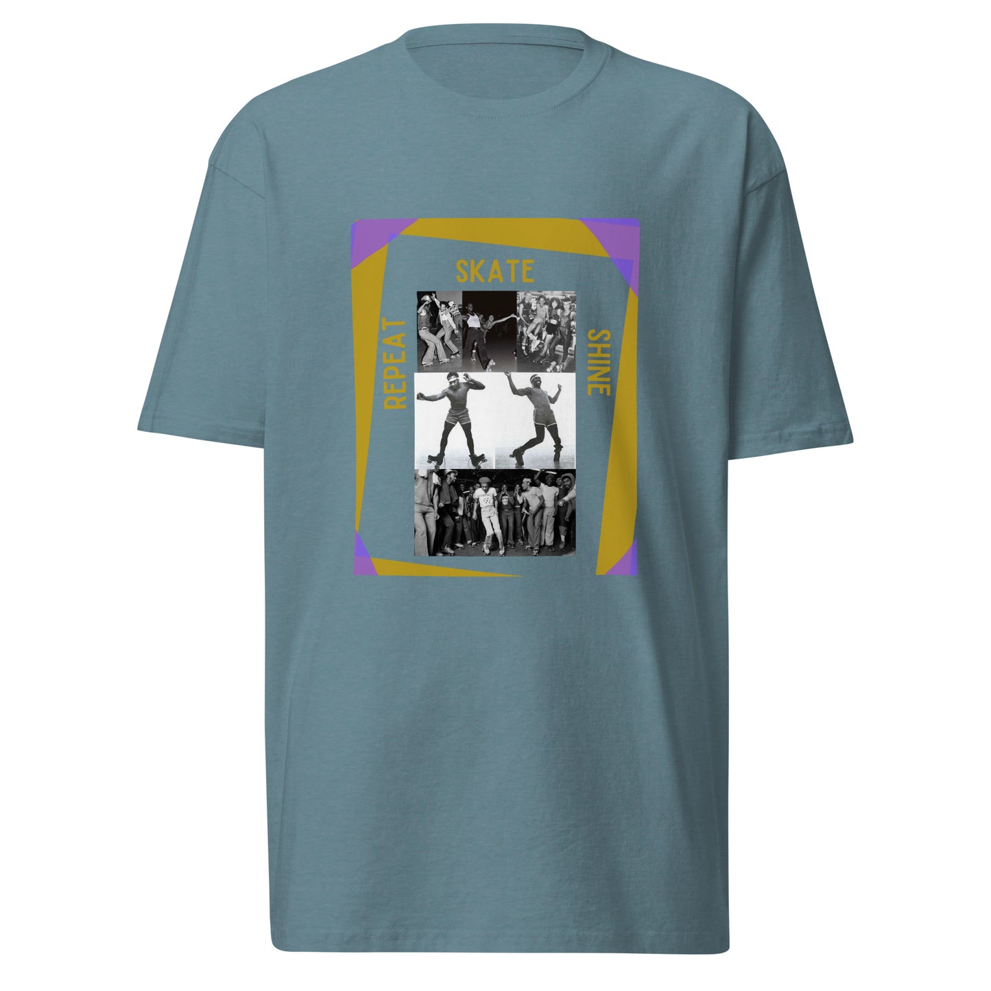 Skate Legends Men’s Premium Heavy Weight Tee - Purple Frame