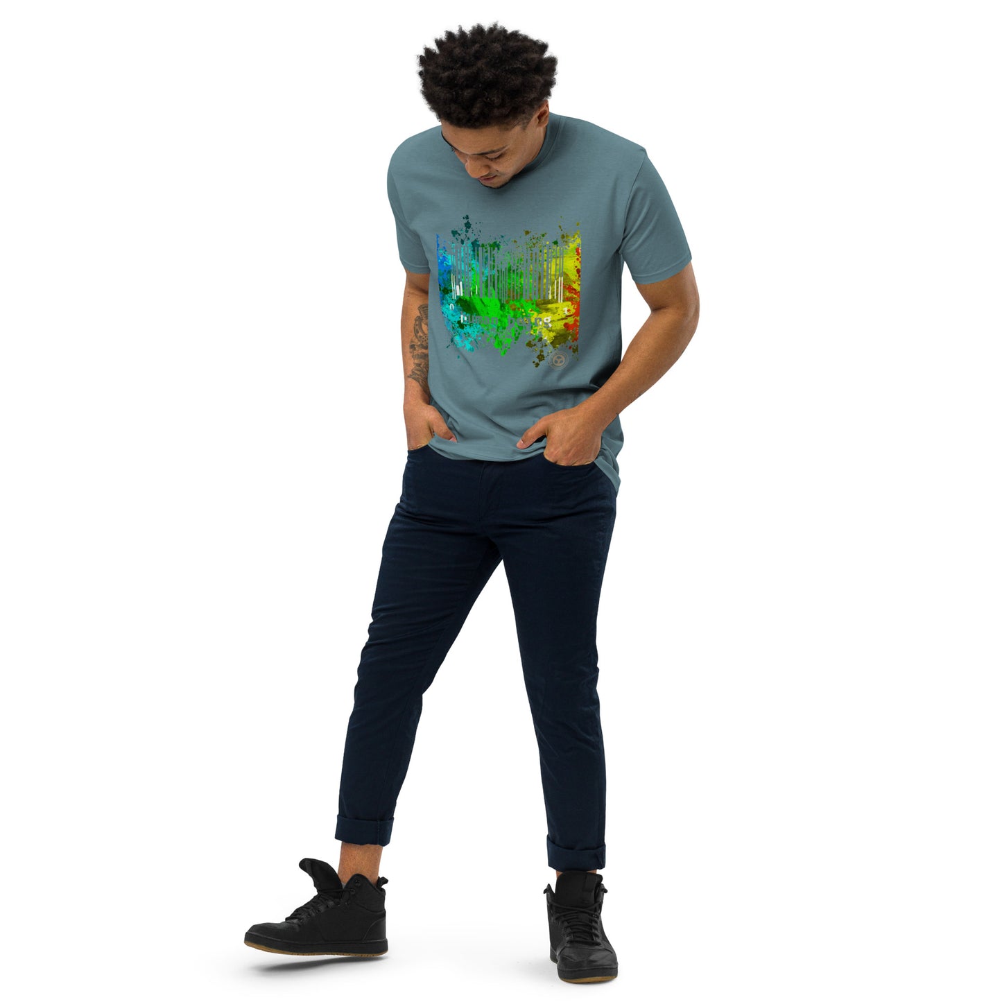 Human Being UPC Splatter Matter Men’s Premium Heavyweight Tee