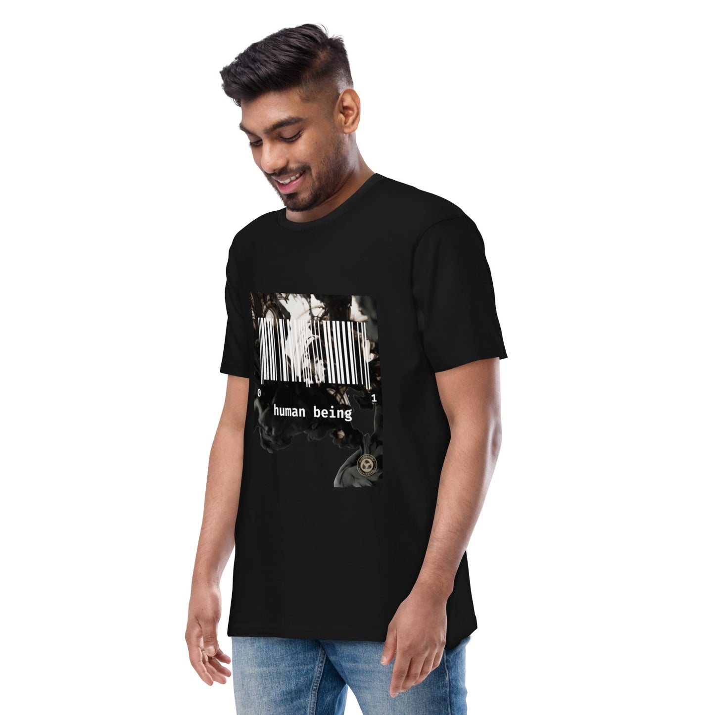 Human Being Blk n White Haze Men’s Premium Heavyweight Tee