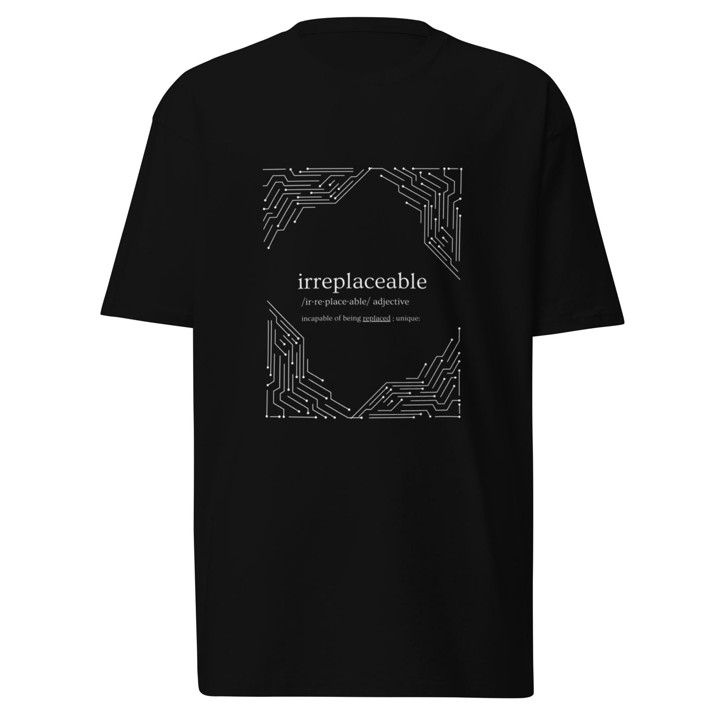 Irreplaceable "Tech" Human Being Men's Heavy Weight Tee