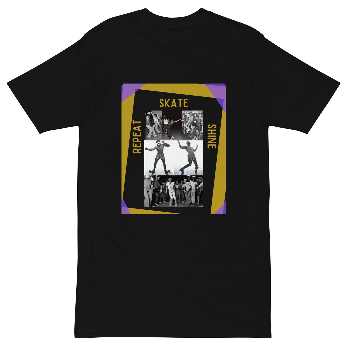 Skate Legends Men’s Premium Heavy Weight Tee - Purple Frame