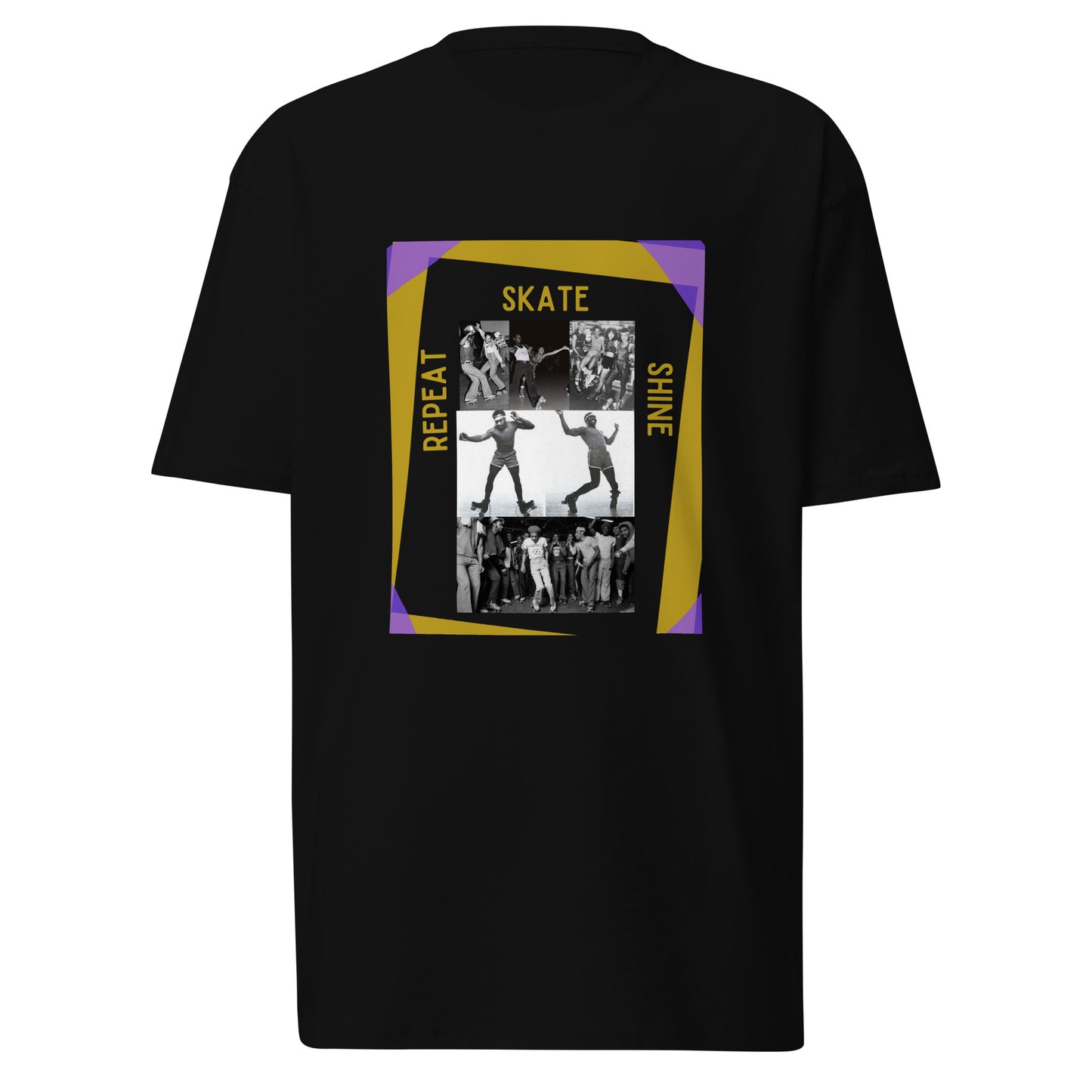 Skate Legends Men’s Premium Heavy Weight Tee - Purple Frame