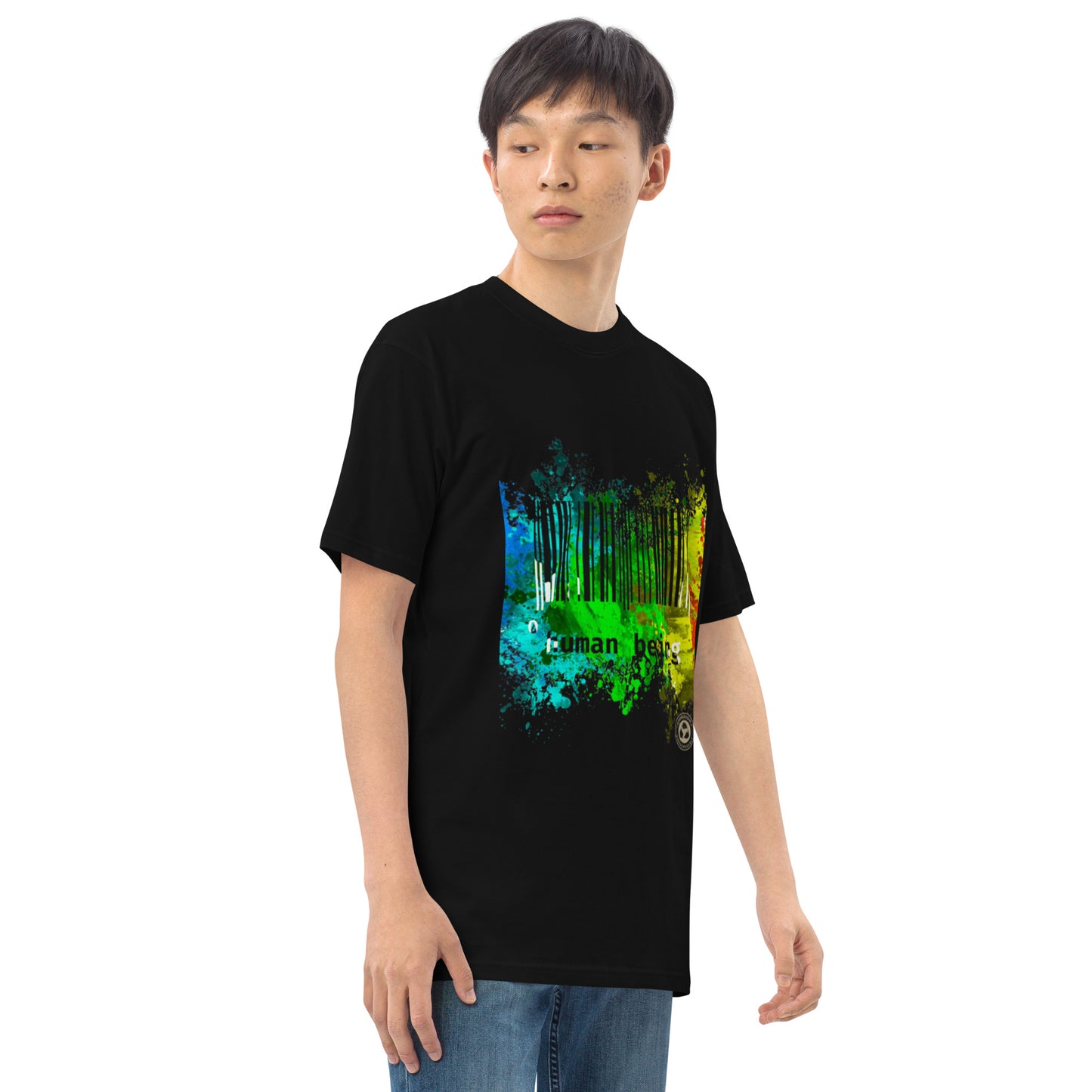 Human Being UPC Splatter Matter Men’s Premium Heavyweight Tee