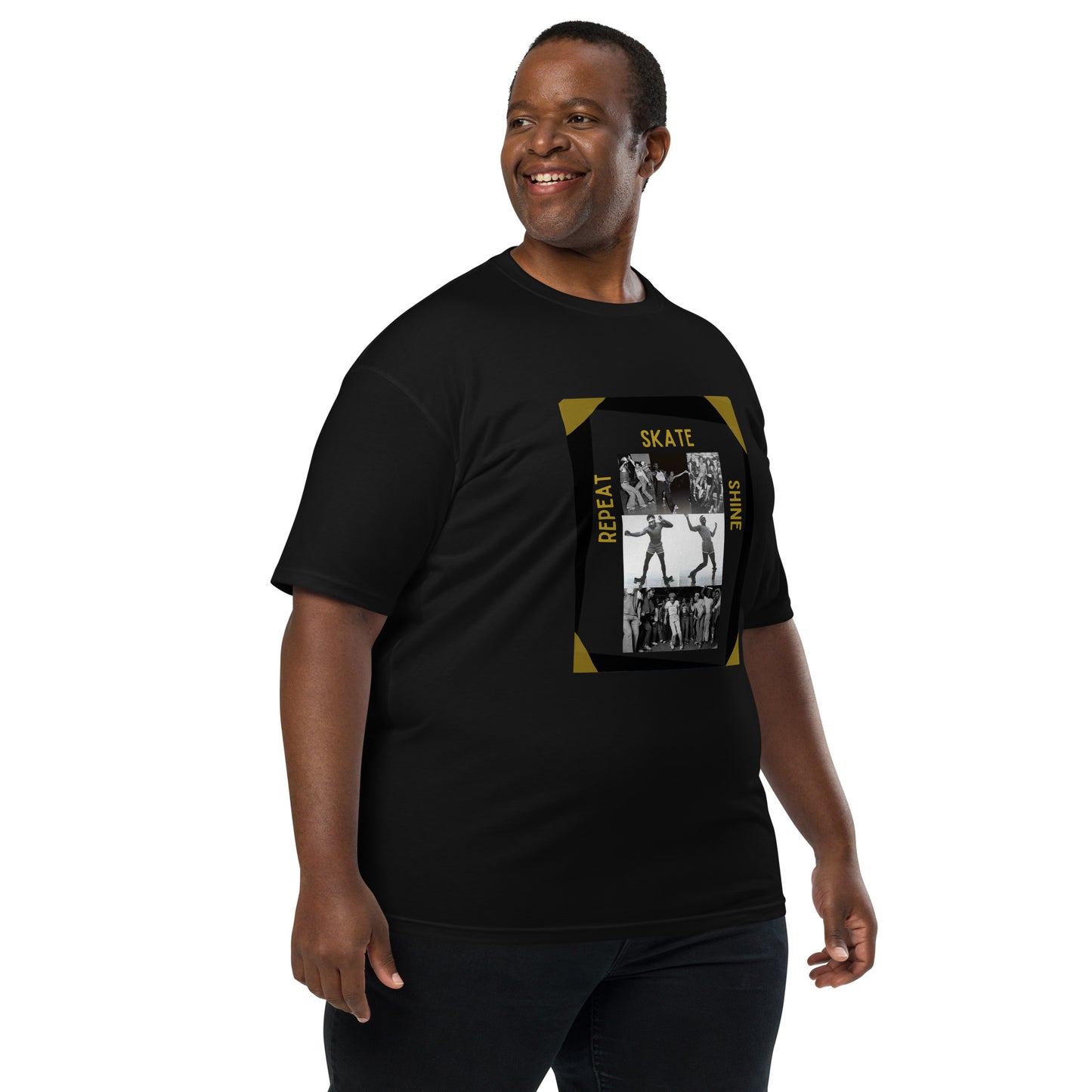 Skate Legends Men’s Premium Heavyweight Tee - Blk Frame