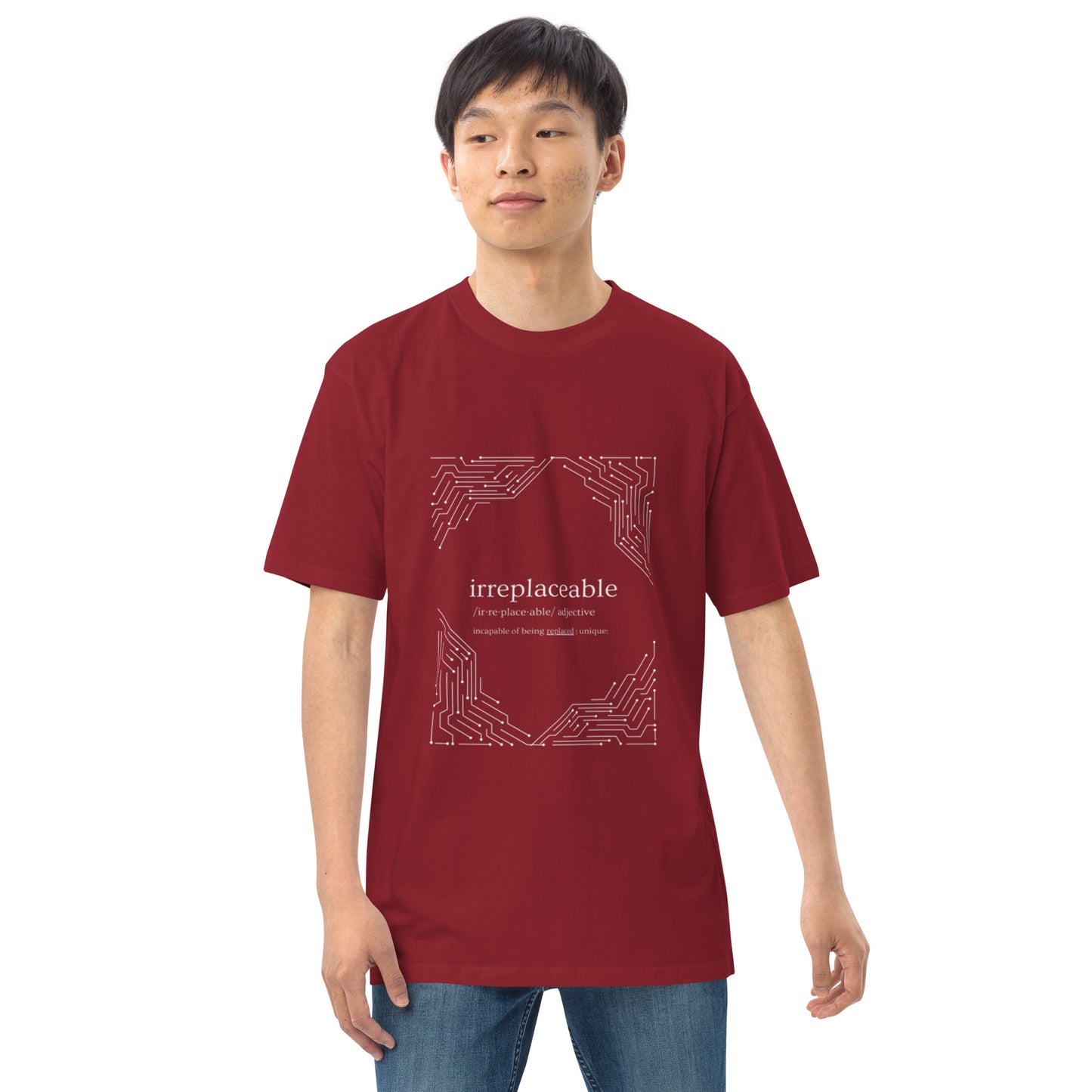 Irreplaceable "Tech" Human Being Men's Heavy Weight Tee