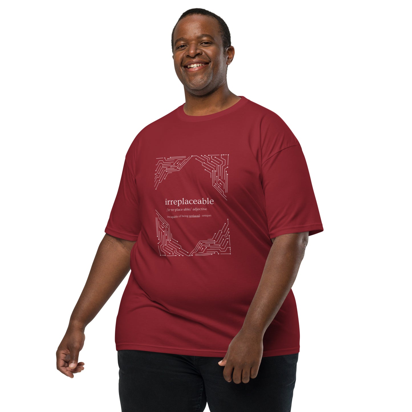 Irreplaceable "Tech" Human Being Men's Heavy Weight Tee