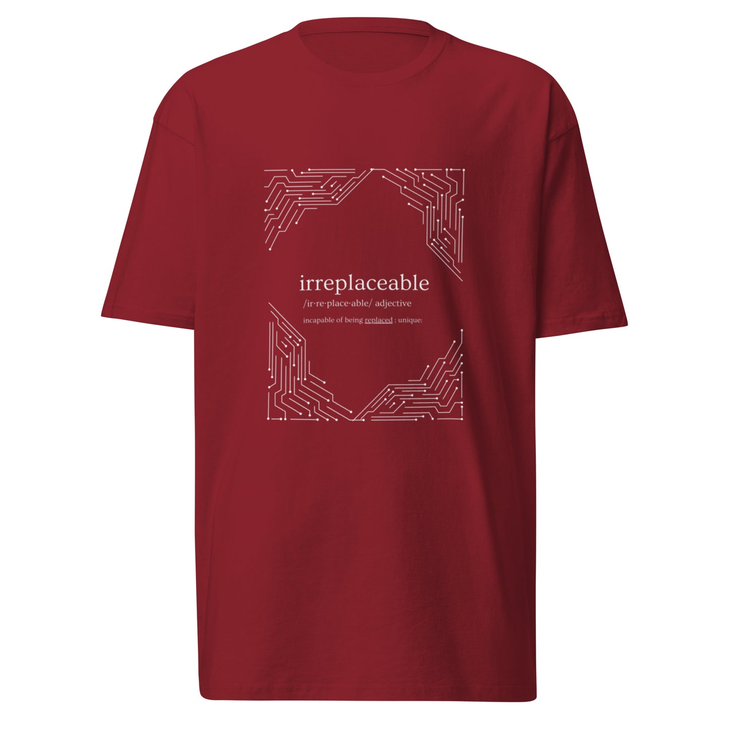 Irreplaceable "Tech" Human Being Men's Heavy Weight Tee