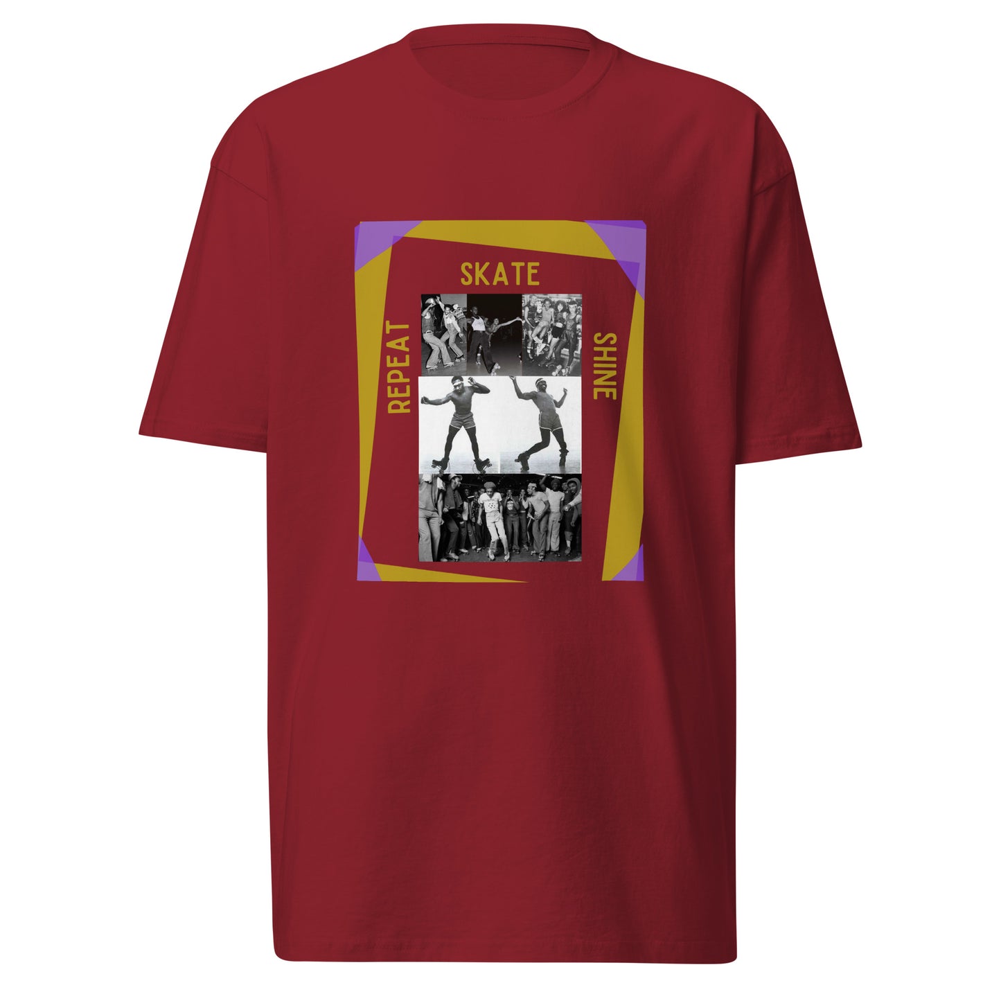 Skate Legends Men’s Premium Heavy Weight Tee - Purple Frame