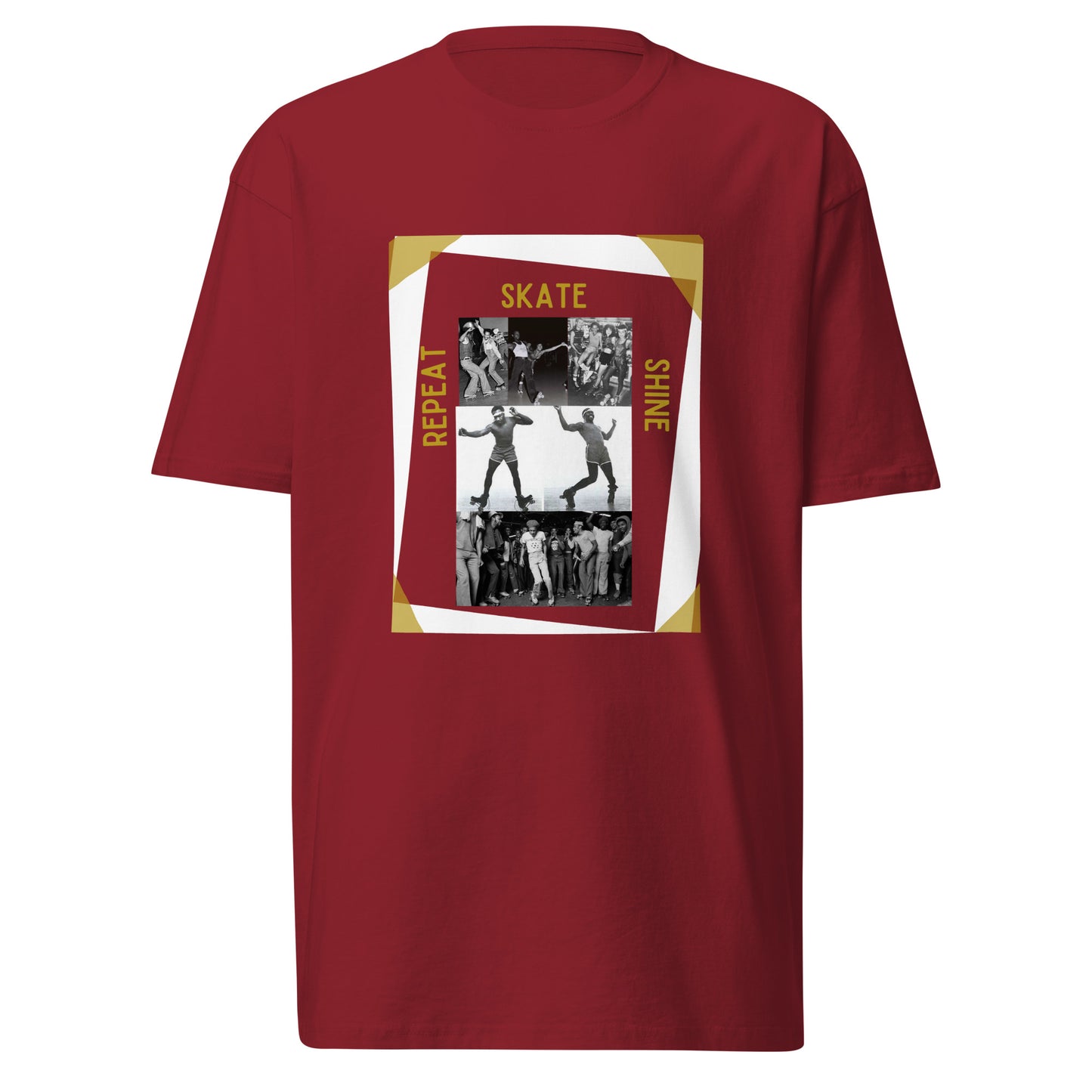 Skate Legends Men’s Premium Heavy Weight Tee - White Frame