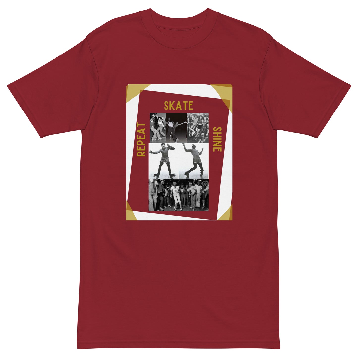 Skate Legends Men’s Premium Heavy Weight Tee - White Frame